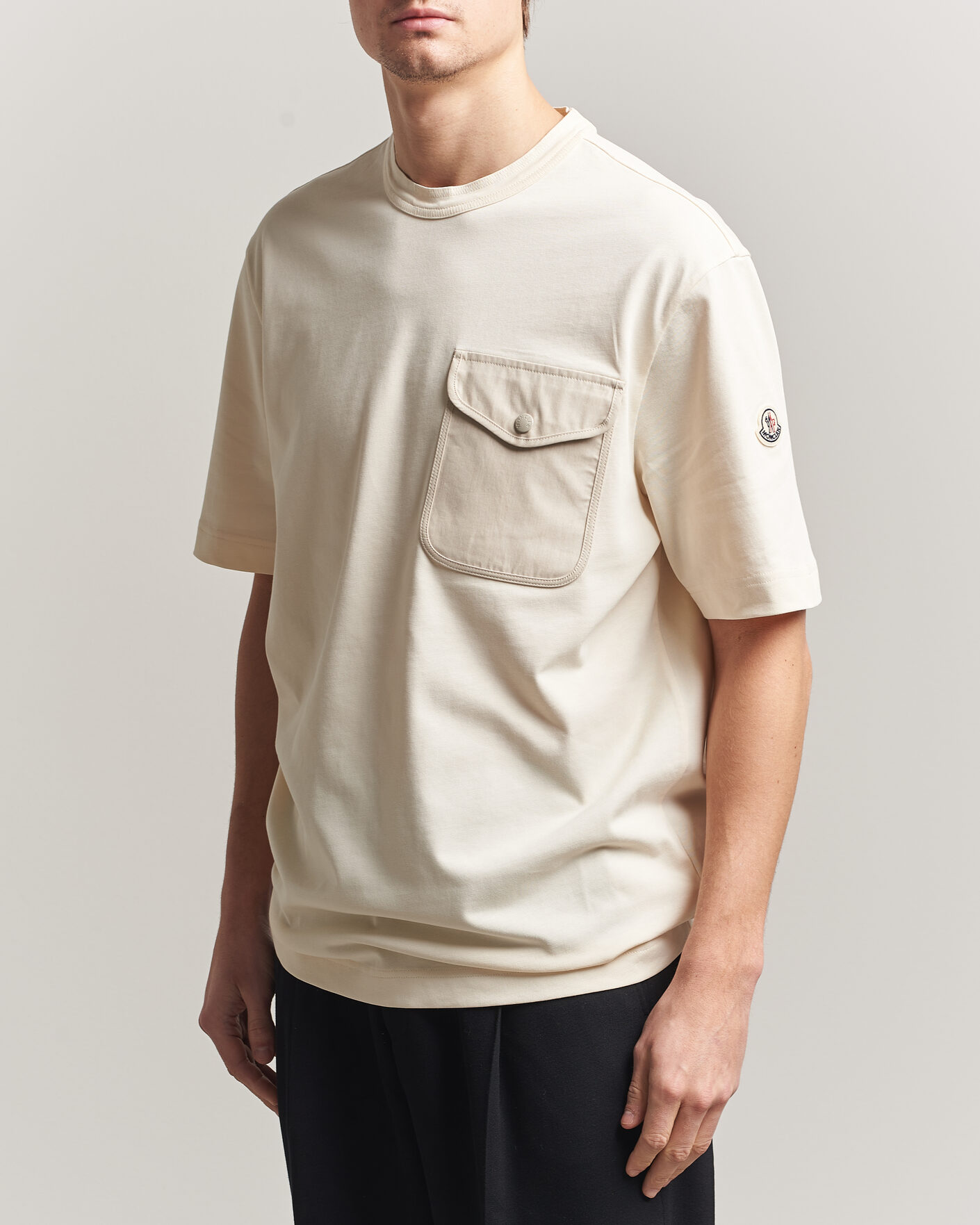 Uomini | T-shirt | Moncler | Oversize Pocket T-Shirt Off White