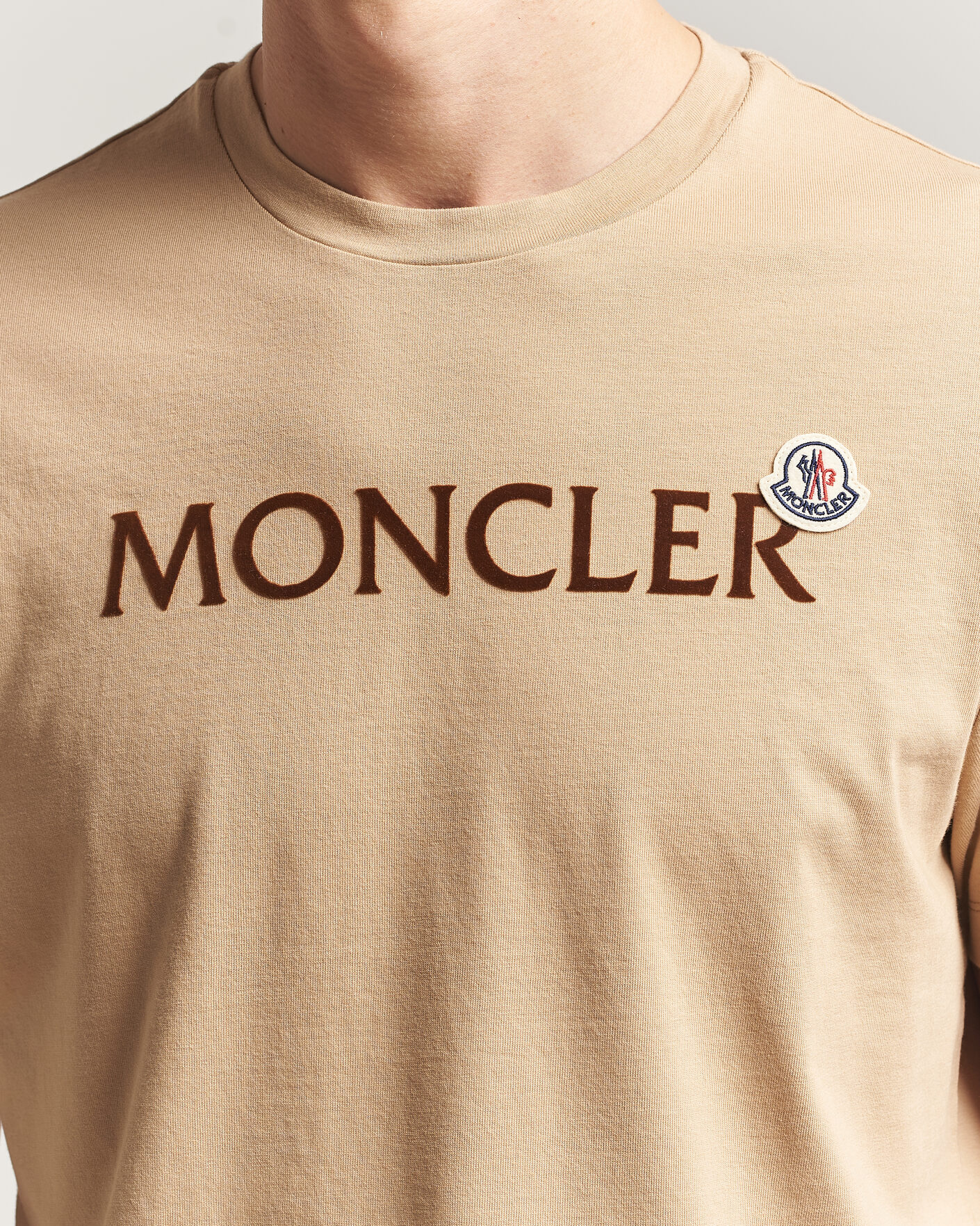 Uomini | T-shirt | Moncler | Lettering Logo T-Shirt Beige