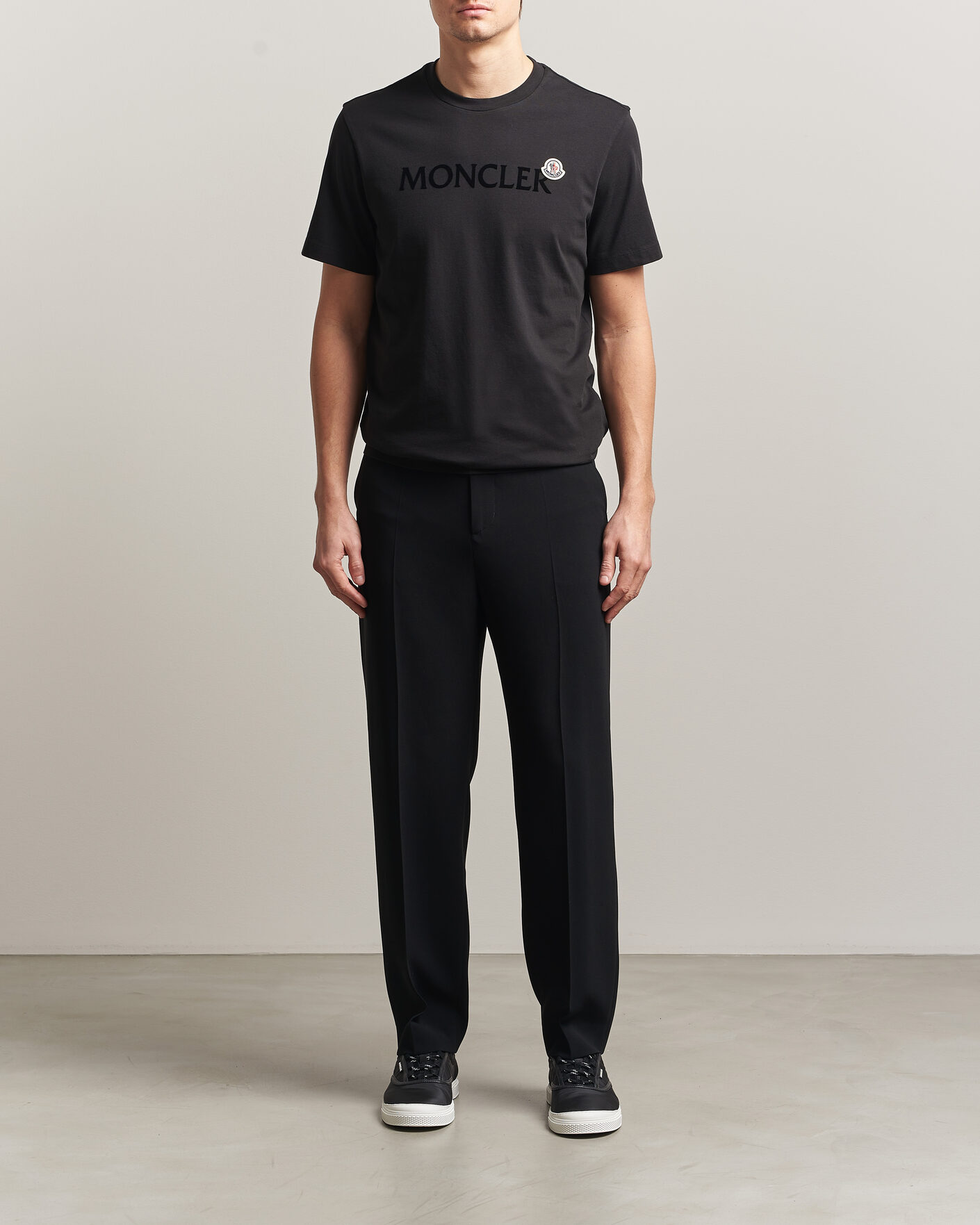 Uomini | T-shirt | Moncler | Lettering Logo T-Shirt Black