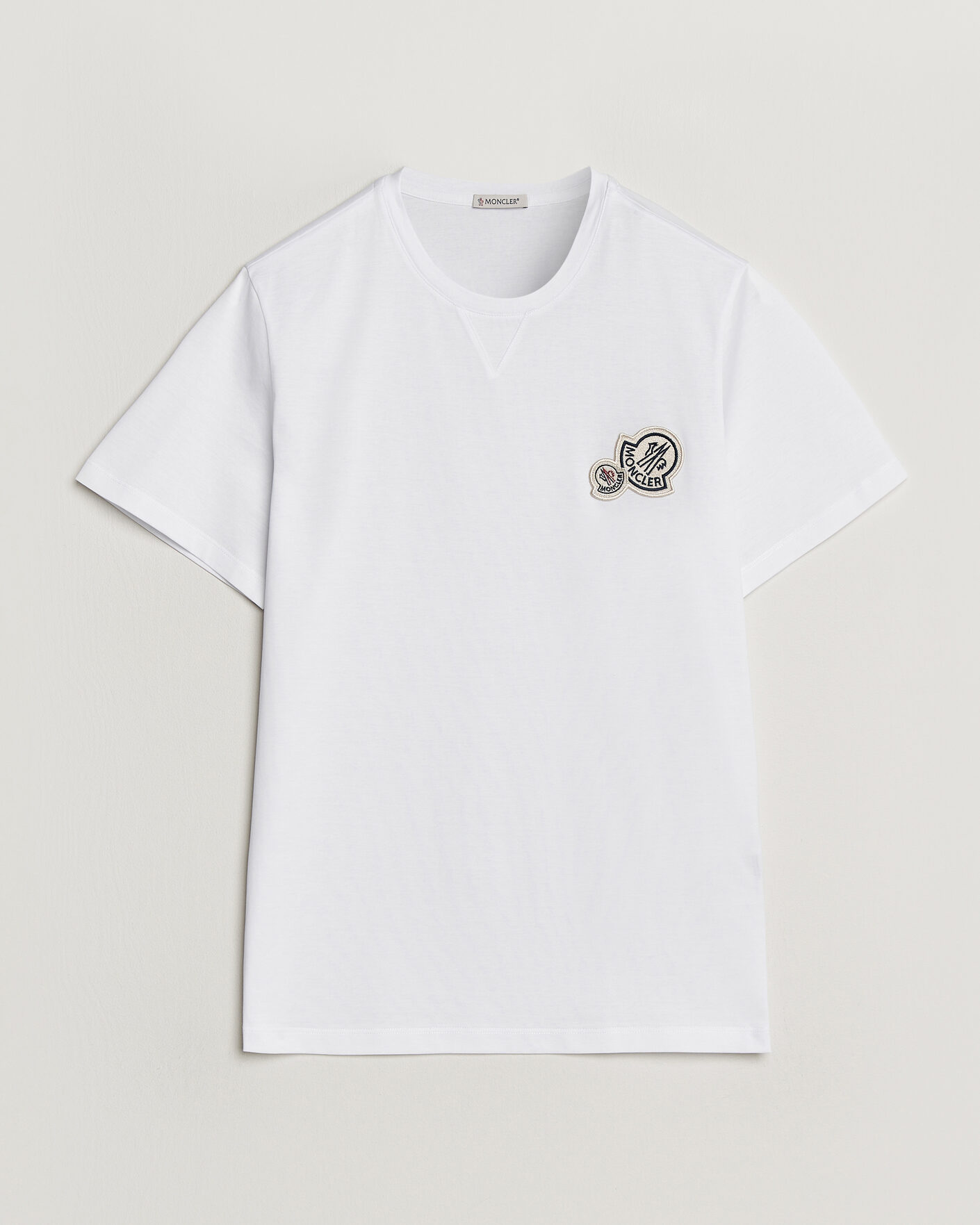 Uomini | T-shirt | Moncler | Double Logo T-Shirt White