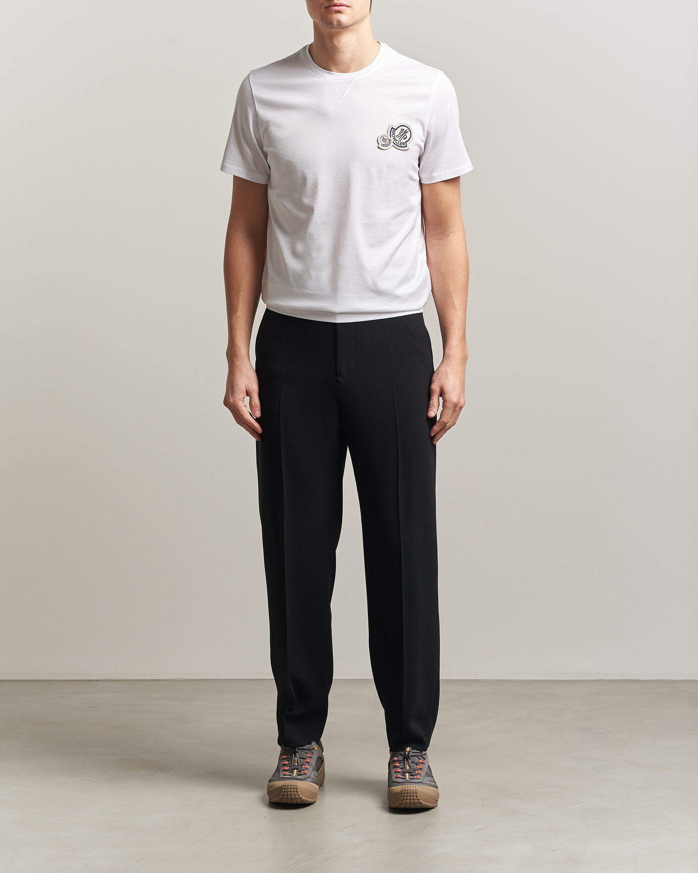 Uomini | T-shirt | Moncler | Double Logo T-Shirt White