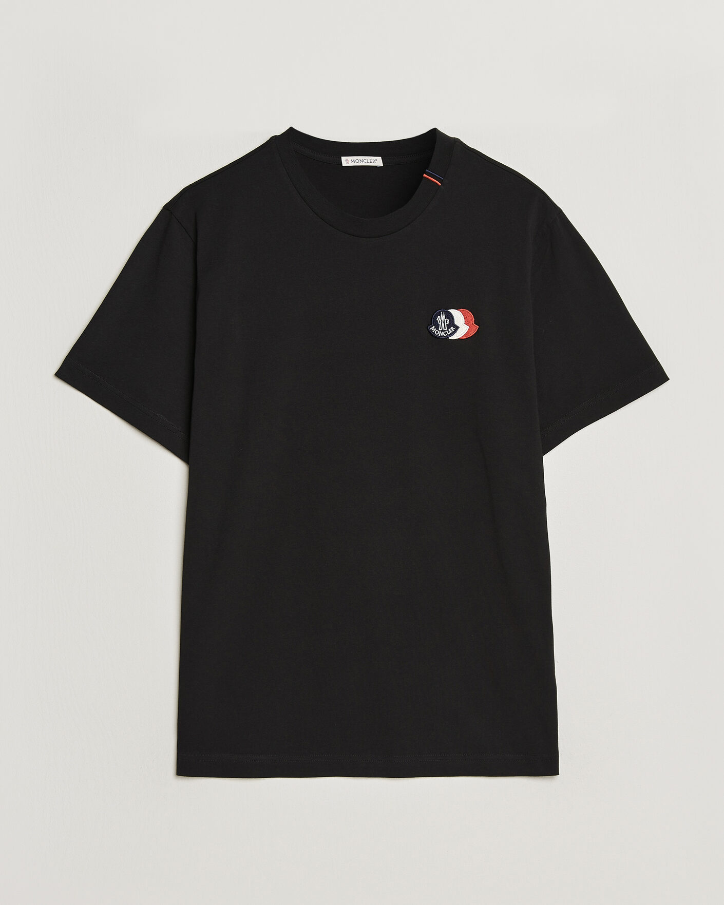 Uomini | T-shirt | Moncler | Tricolore Logo T-Shirt Black