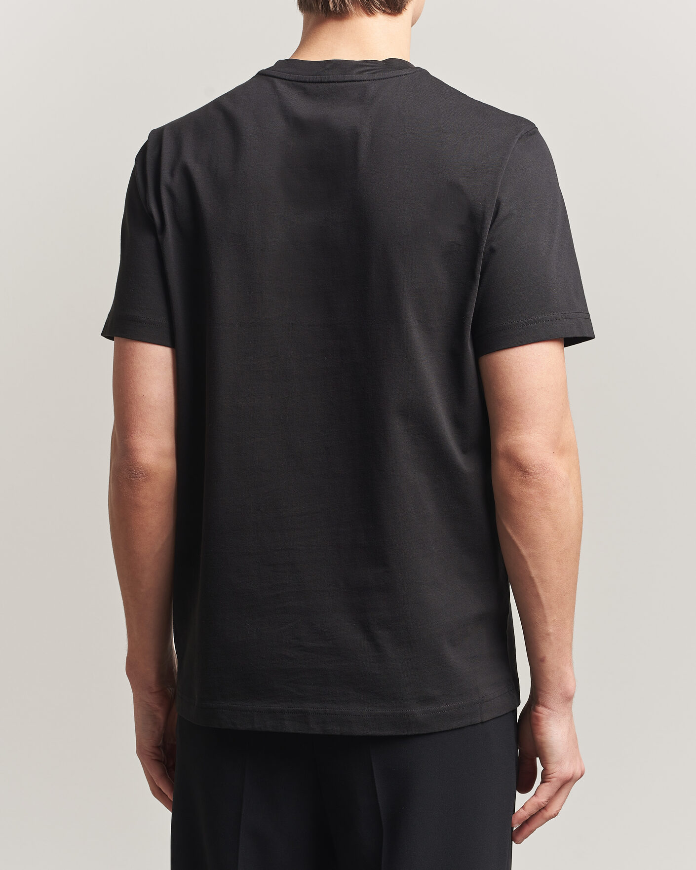 Uomini | T-shirt | Moncler | Flock Print Logo T-Shirt Black
