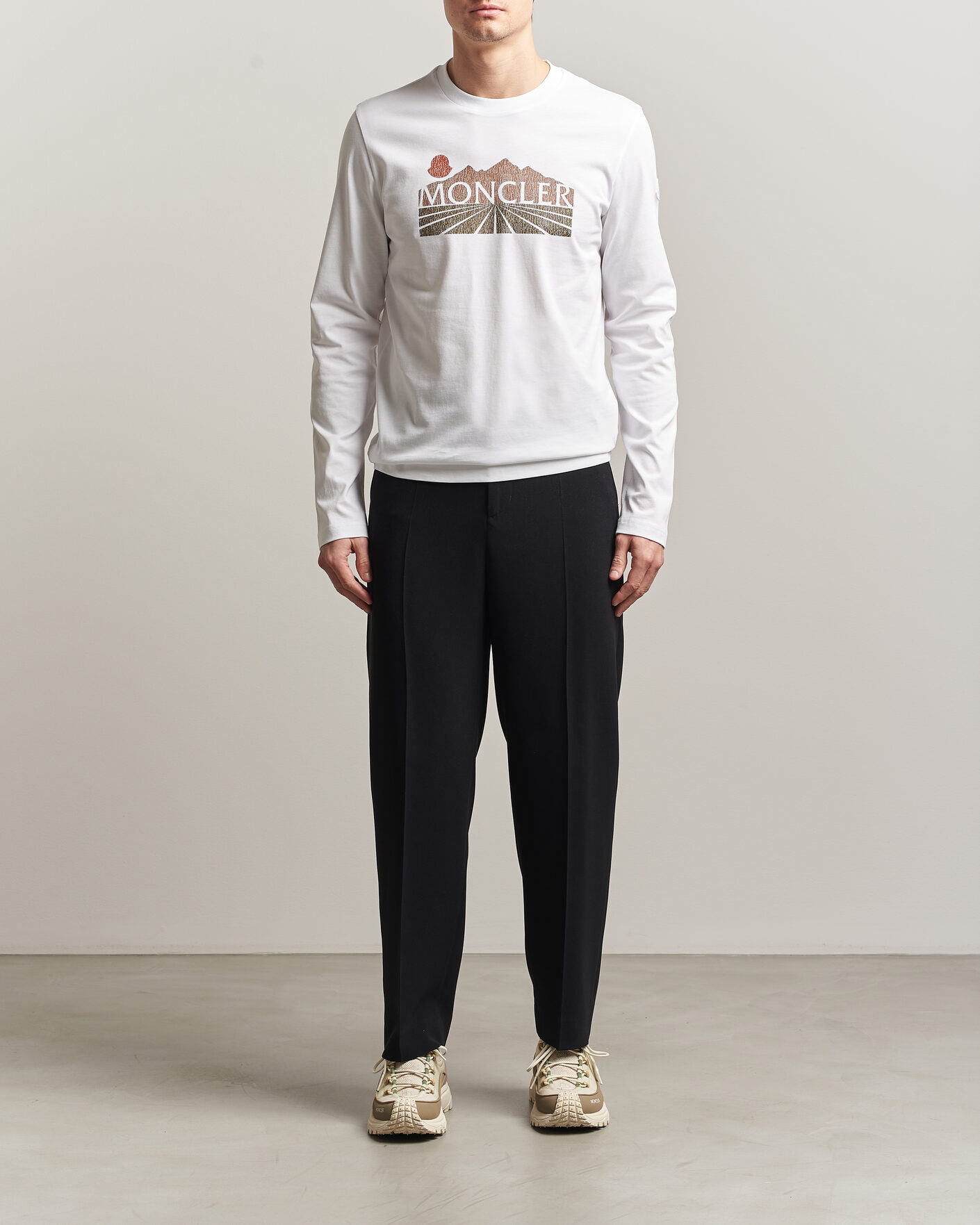 Uomini | T-shirt | Moncler | Graphic Long Sleeve T-Shirt White