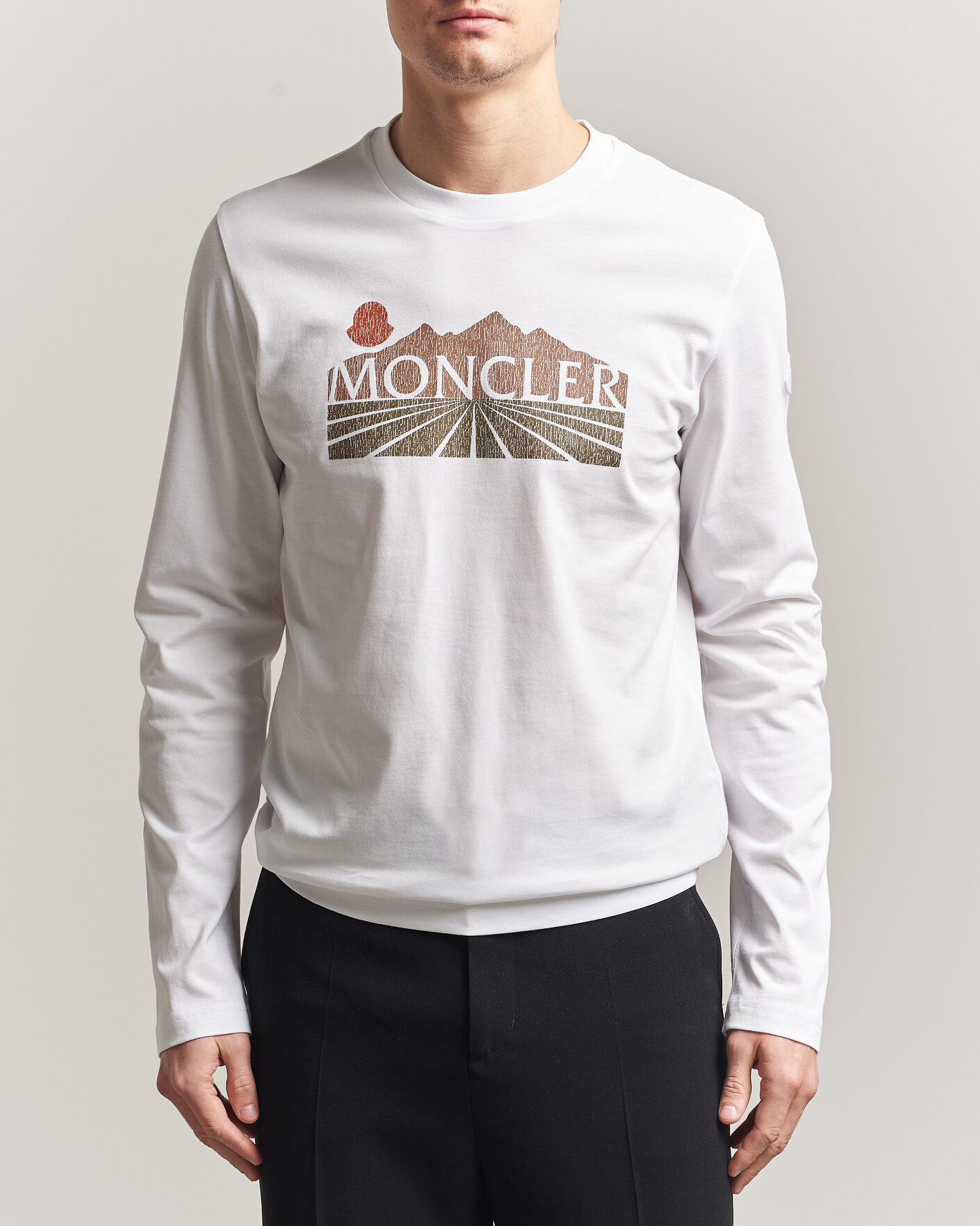 Uomini | T-shirt | Moncler | Graphic Long Sleeve T-Shirt White