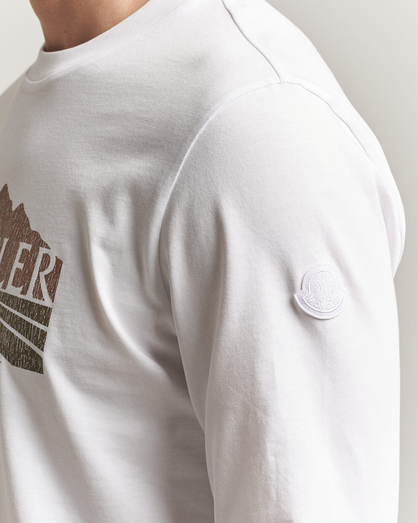 Uomini | T-shirt | Moncler | Graphic Long Sleeve T-Shirt White