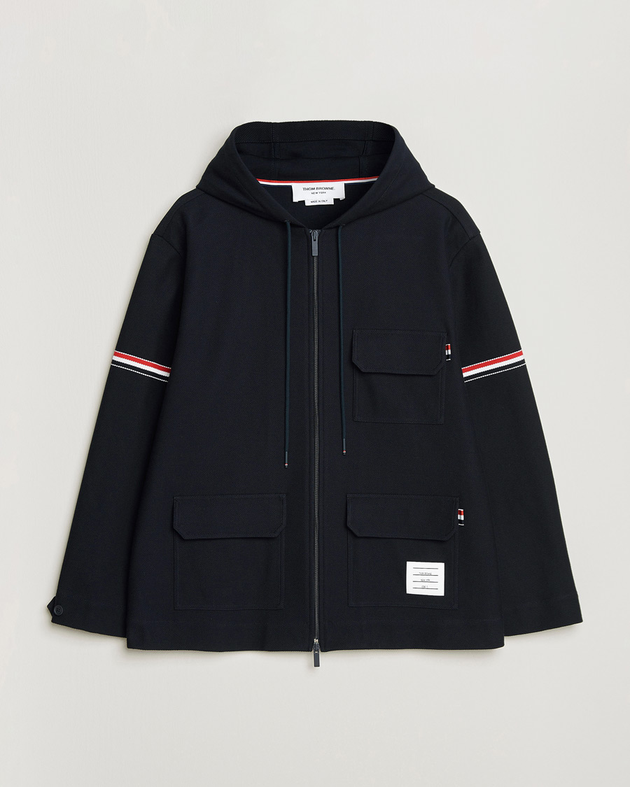Uomini | Giacche | Thom Browne | Tech Twill Field Jacket Navy