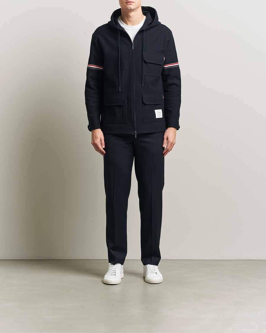 Uomini | Giacche | Thom Browne | Tech Twill Field Jacket Navy
