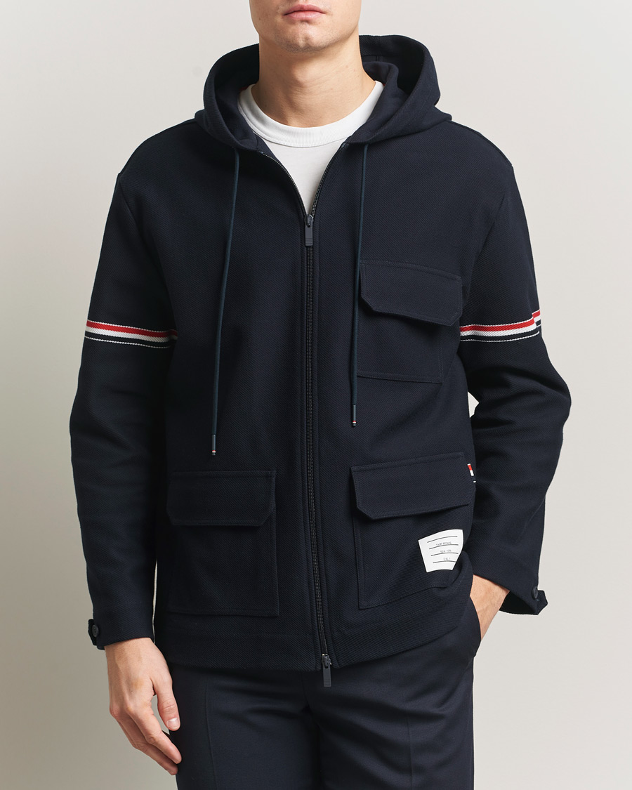 Uomini | Giacche | Thom Browne | Tech Twill Field Jacket Navy