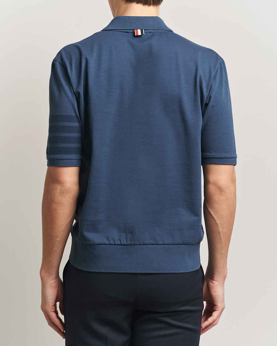 Uomini | Polo | Thom Browne | Overdyed 4 Bar Polo Navy