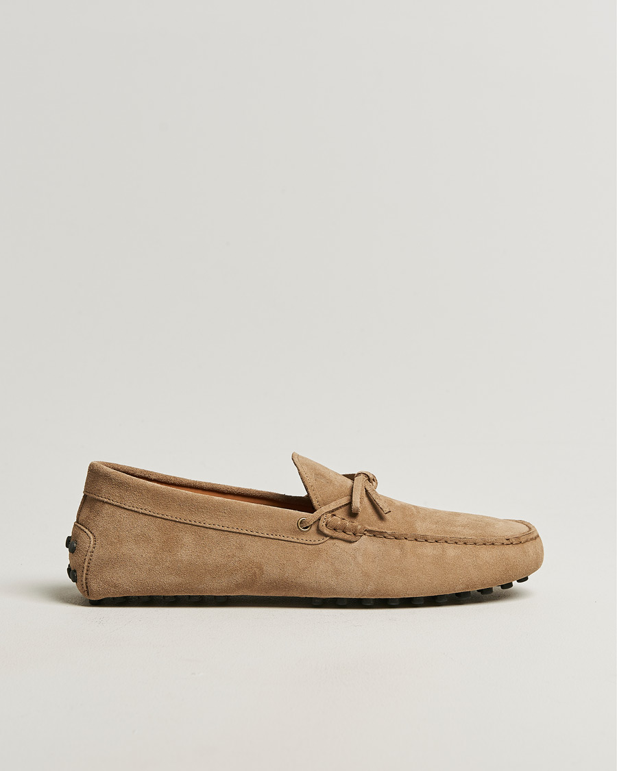Uomini | Mocassini | Tod's | Lacetto Gommino Carshoe Beige Suede