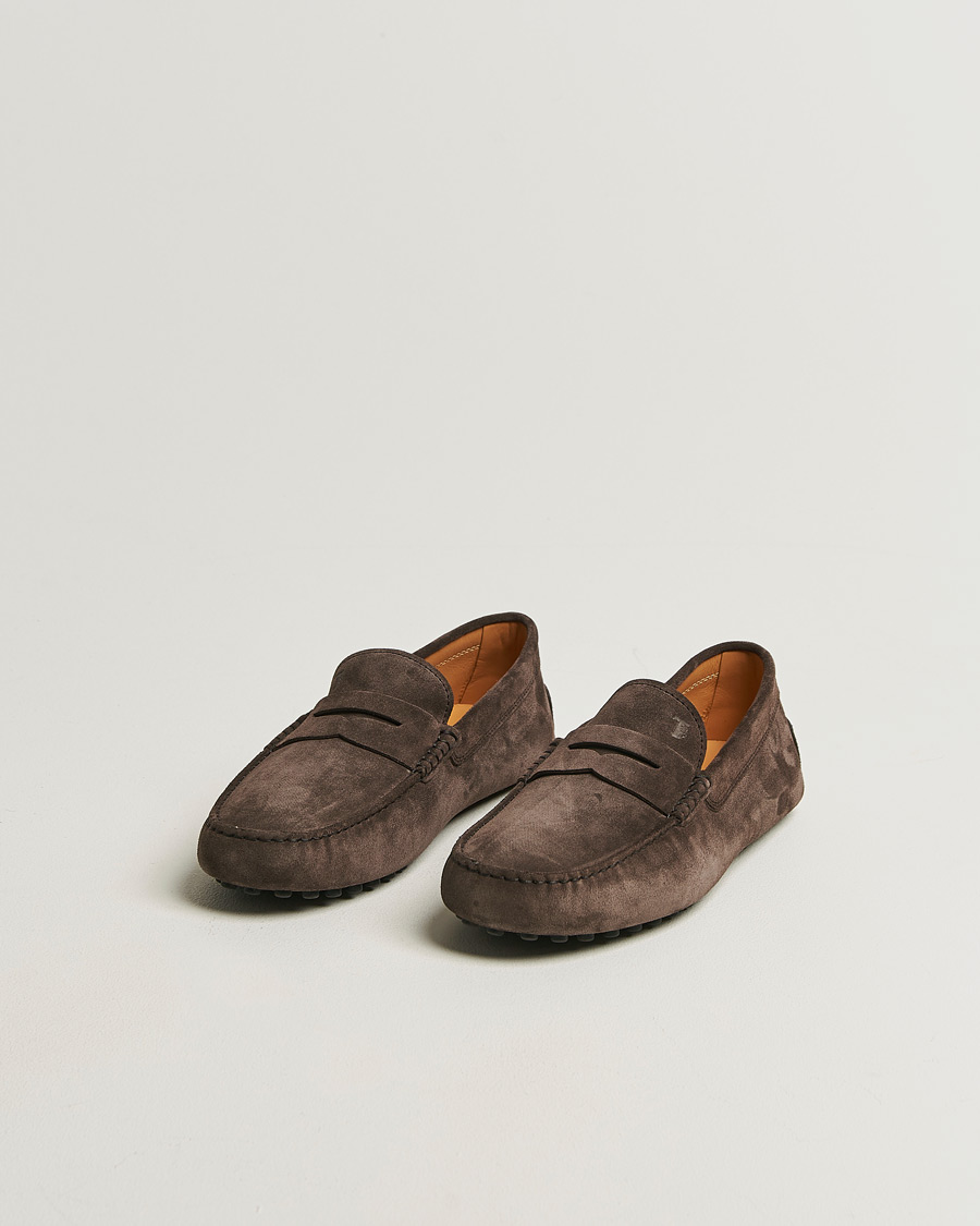 Uomini | Mocassini | Tod's | Gommino Carshoe Dark Brown Suede