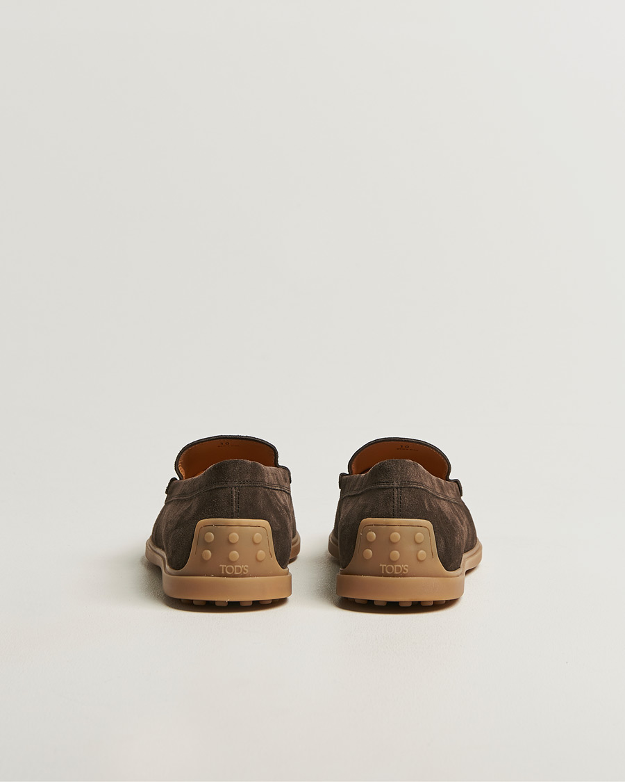 Uomini | Mocassini | Tod's | Gomma Leggera Loafers Dark Brown Suede