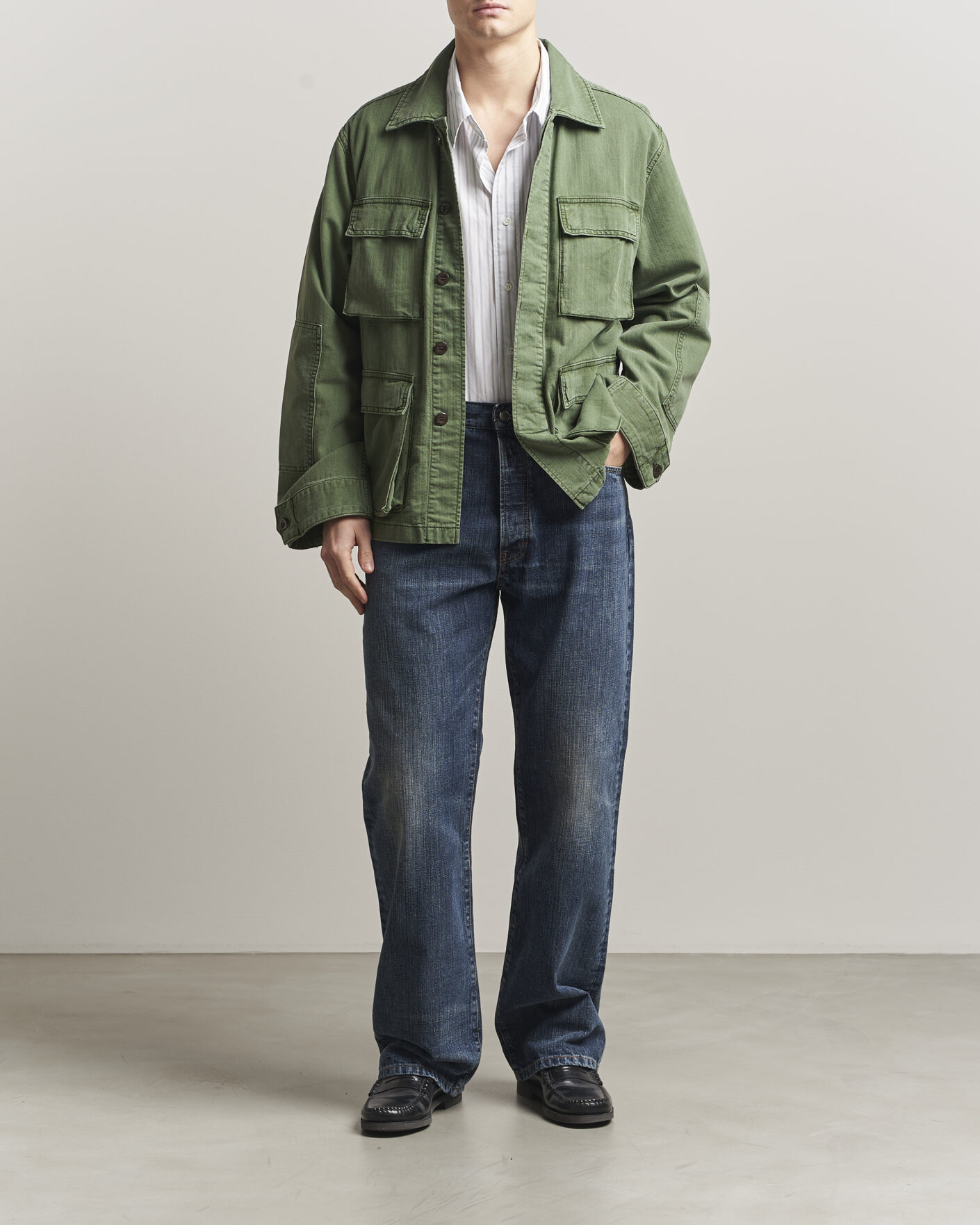 Uomini | Jeans | Jeanerica | VM009 Vega Jeans Dark Blue Righe