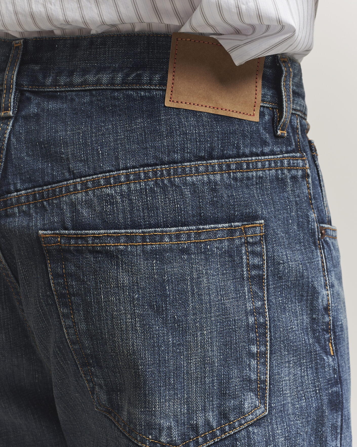 Uomini | Jeans | Jeanerica | VM009 Vega Jeans Dark Blue Righe