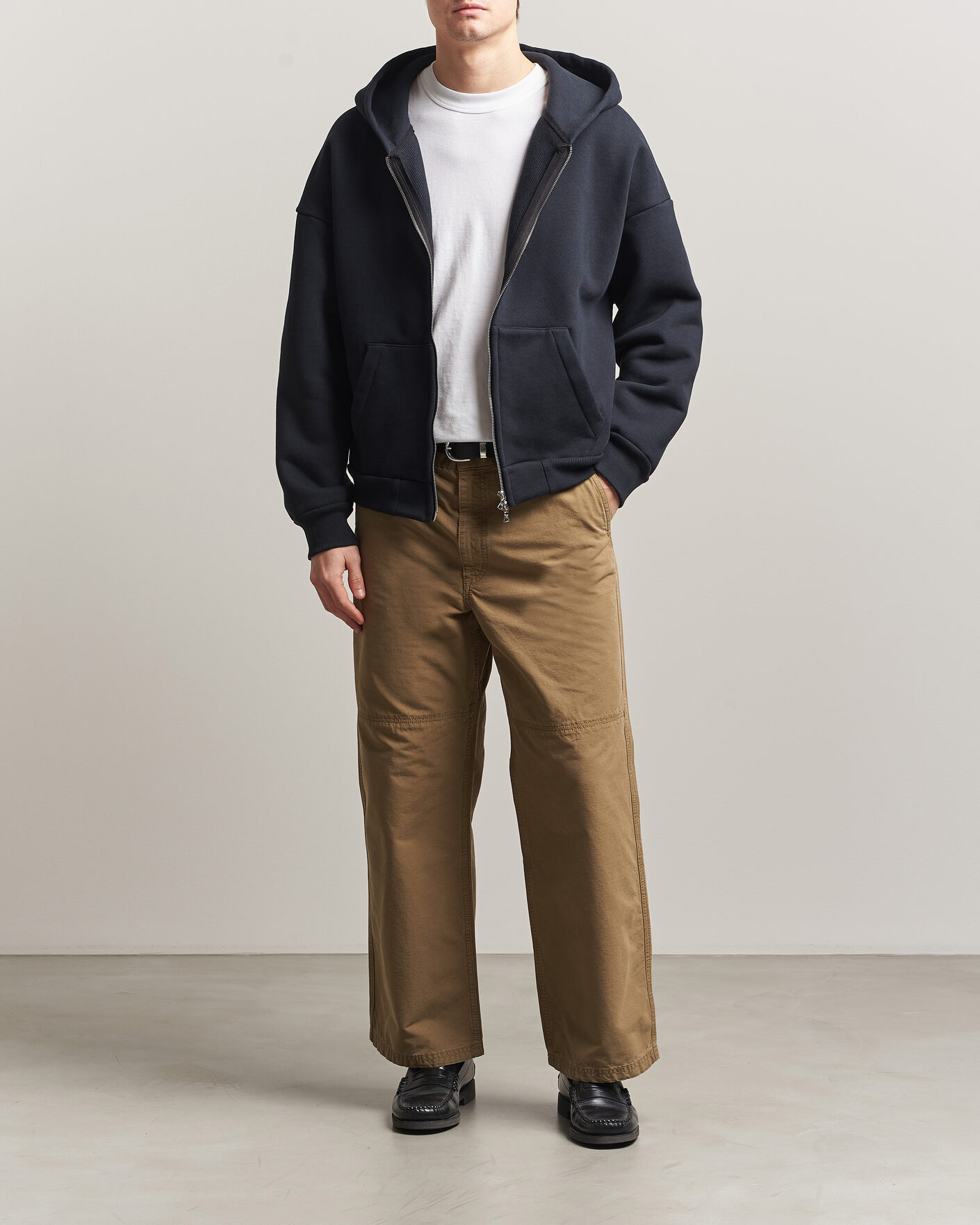Uomini | Pantaloni | Jeanerica | Genua Pilé Workwear Trousers Green