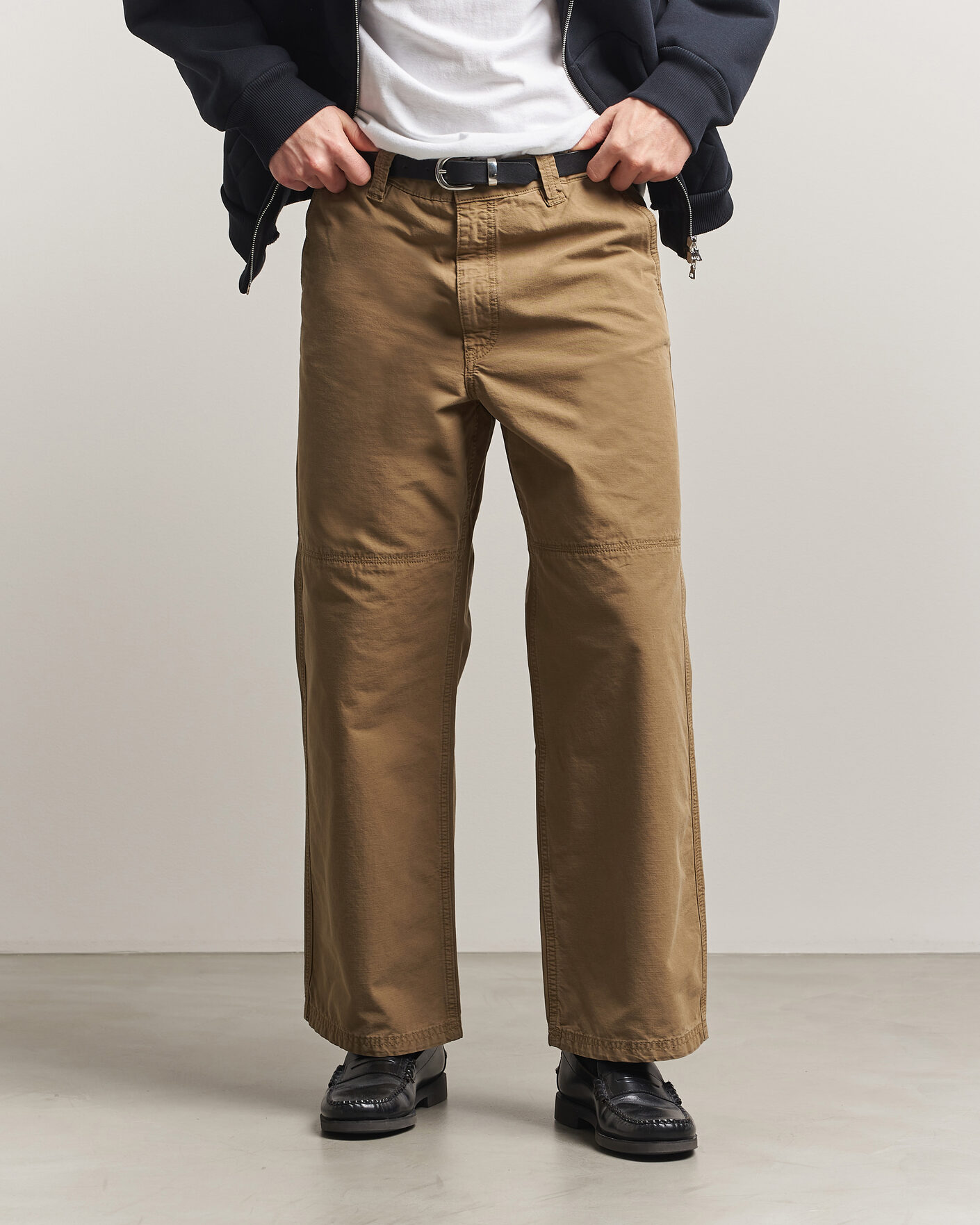 Uomini | Pantaloni | Jeanerica | Genua Pilé Workwear Trousers Green