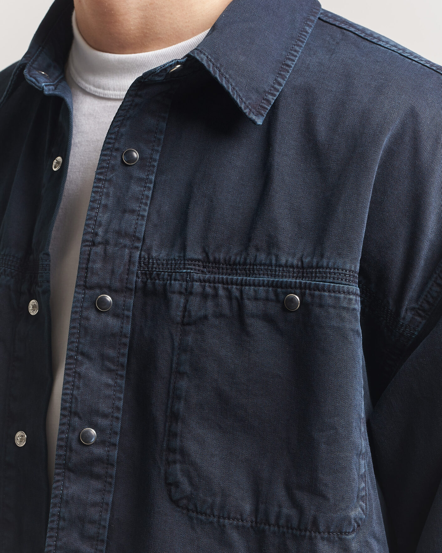 Uomini | Camicie | Jeanerica | André Pocket Overshirt Blue Black