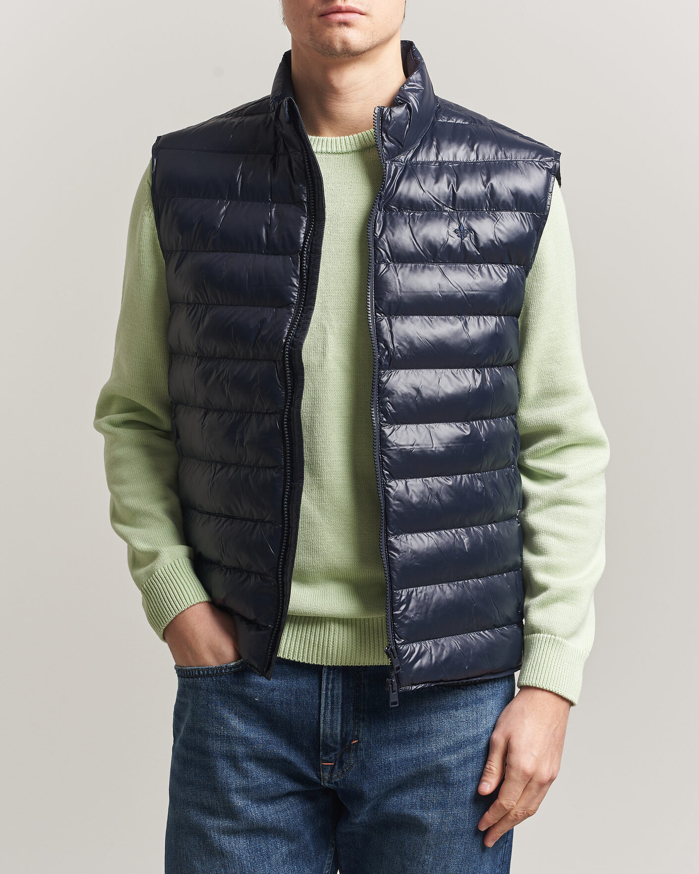 Uomini | Gilet | Morris | Norfolk Liner Vest Glossy Navy