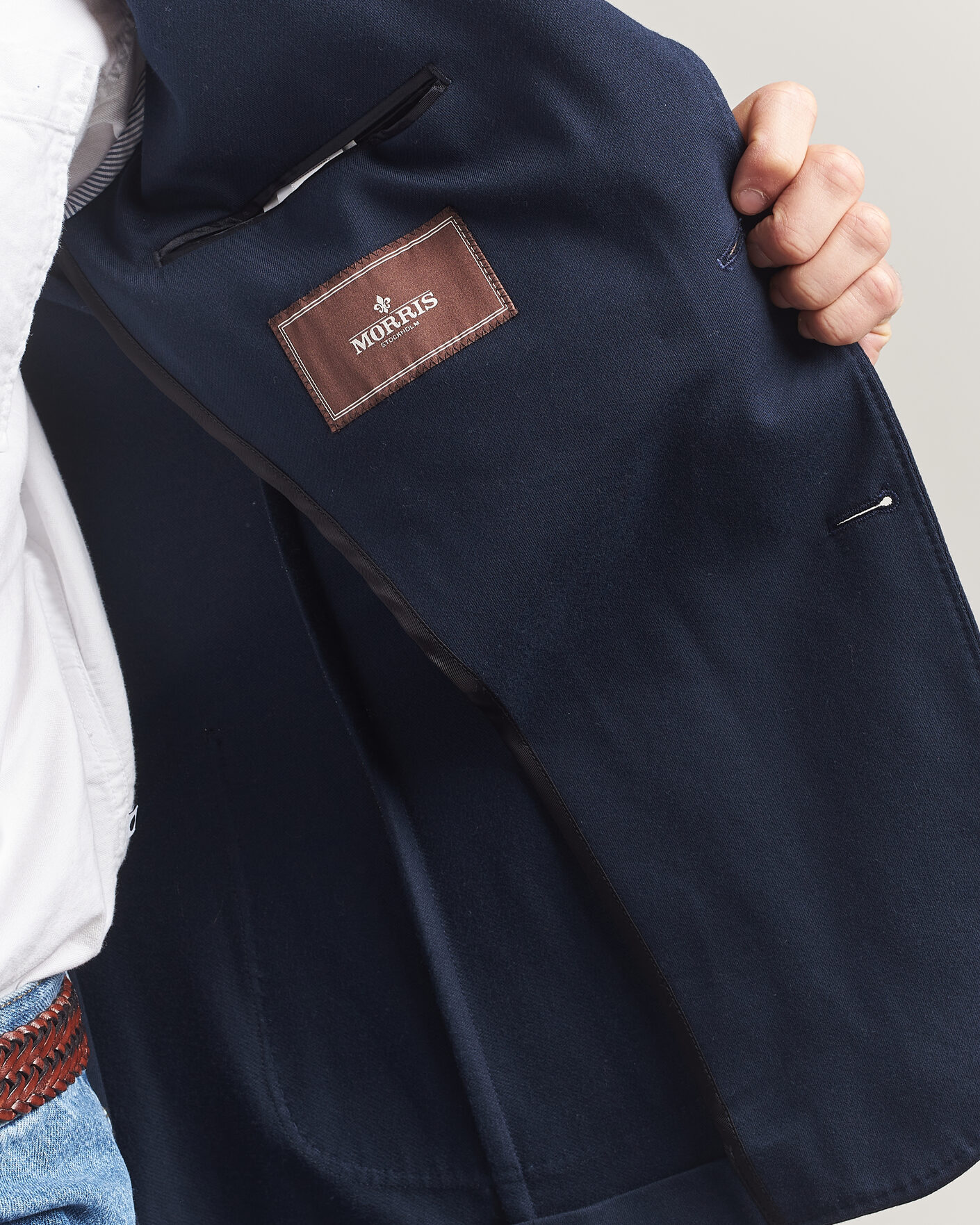 Uomini | Blazers | Morris | Cotton Jersey Blazer Navy