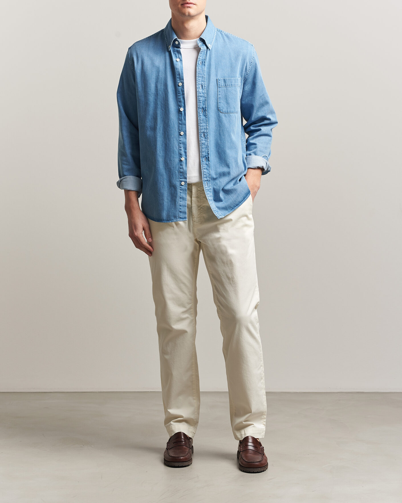 Uomini | Pantaloni | Morris | Jeffrey Summer Chinos Off White