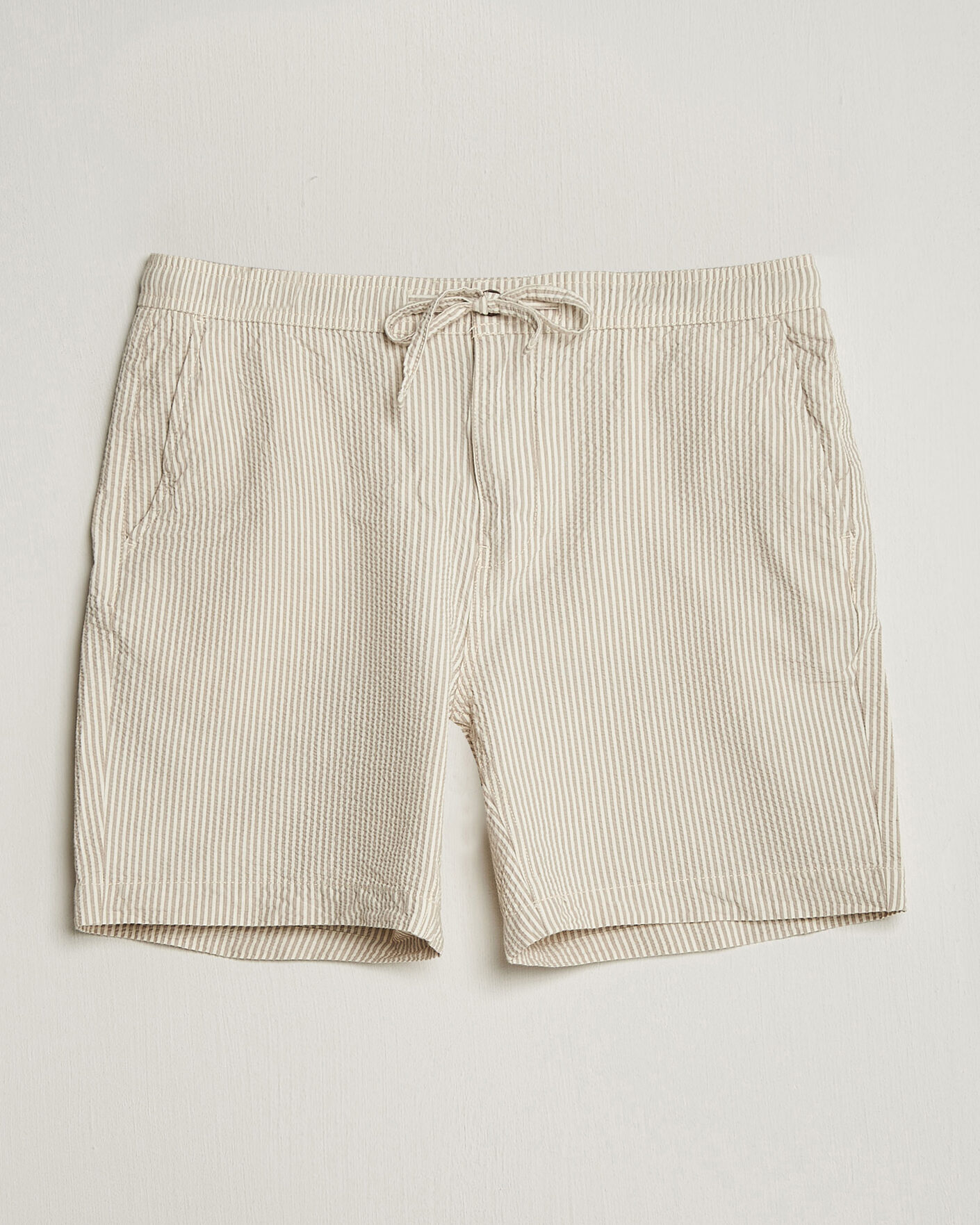 Uomini | Pantaloncini | Morris | Fenix Seersucker Shorts Khaki