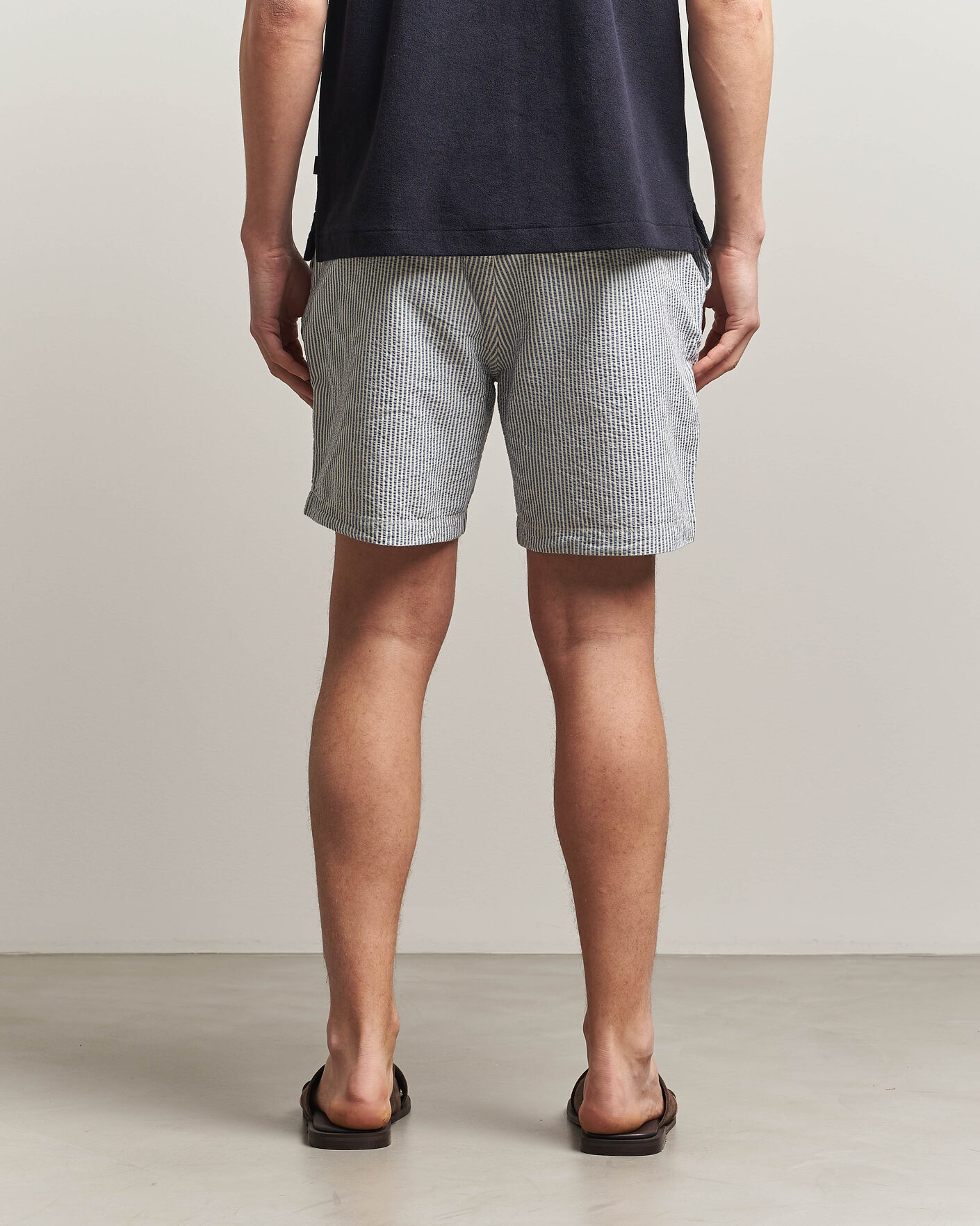 Uomini | Pantaloncini | Morris | Fenix Seersucker Shorts Light Blue