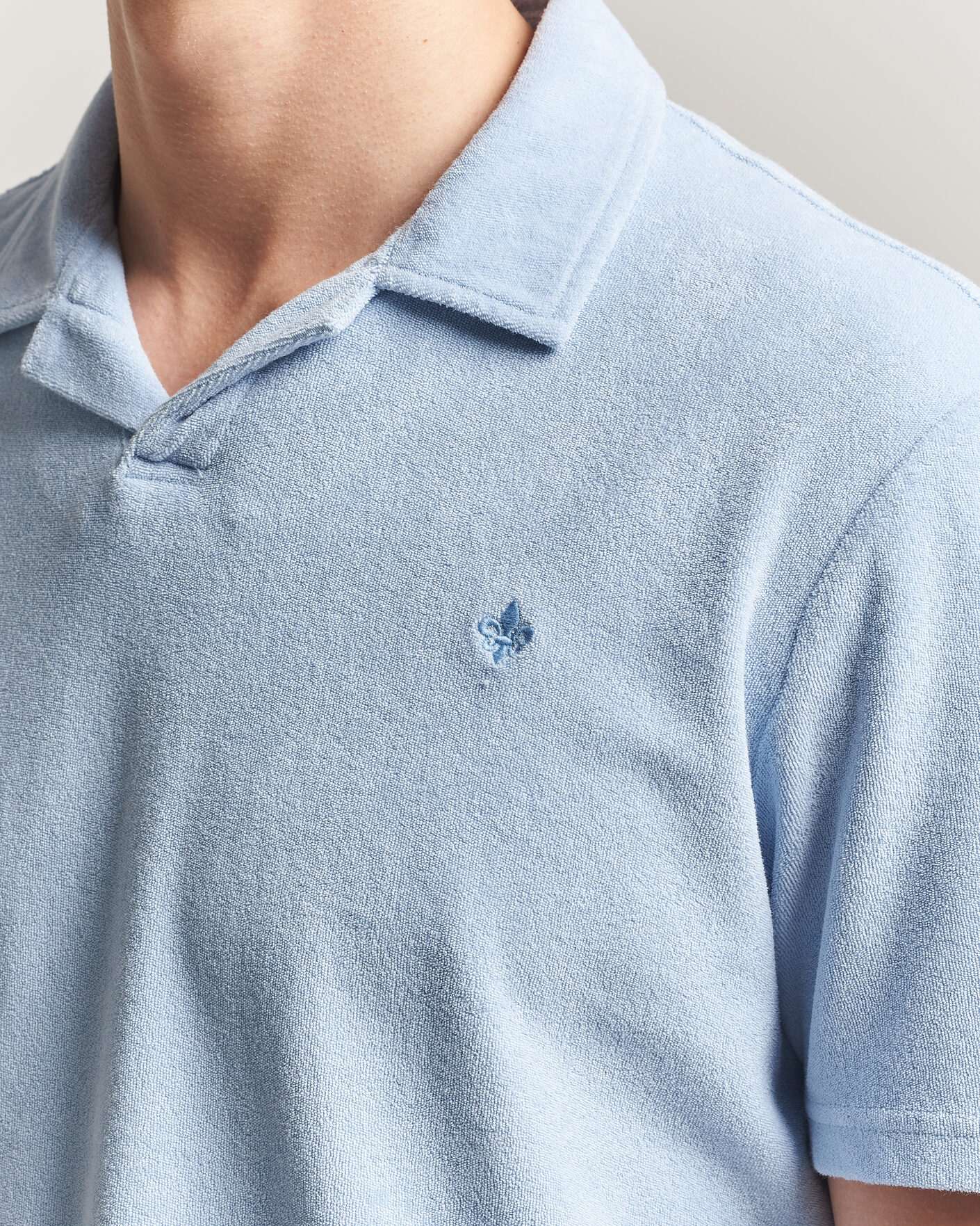 Uomini | Polo | Morris | Delon Terry Shirt Light Blue
