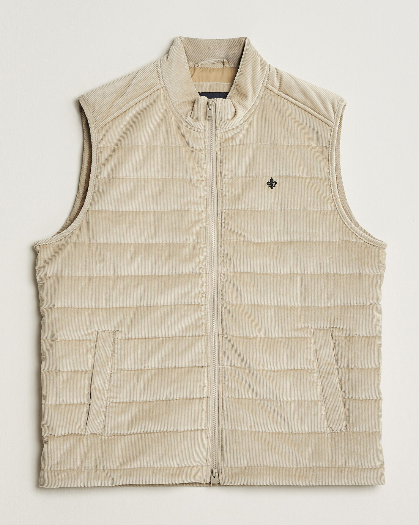 Uomini | Gilet | Morris | Teddy Quilted Corduroy Vest Khaki