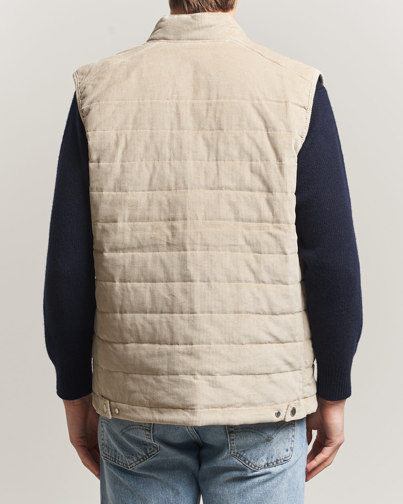 Uomini | Gilet | Morris | Teddy Quilted Corduroy Vest Khaki