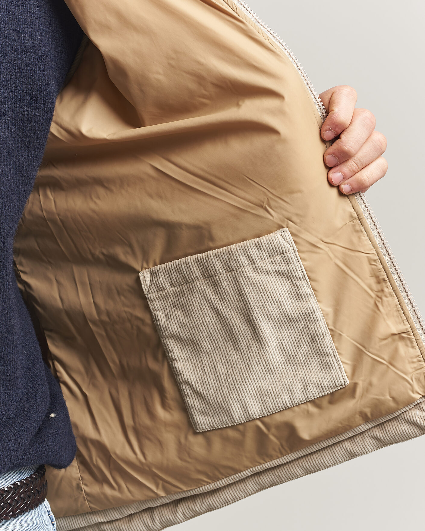 Uomini | Gilet | Morris | Teddy Quilted Corduroy Vest Khaki