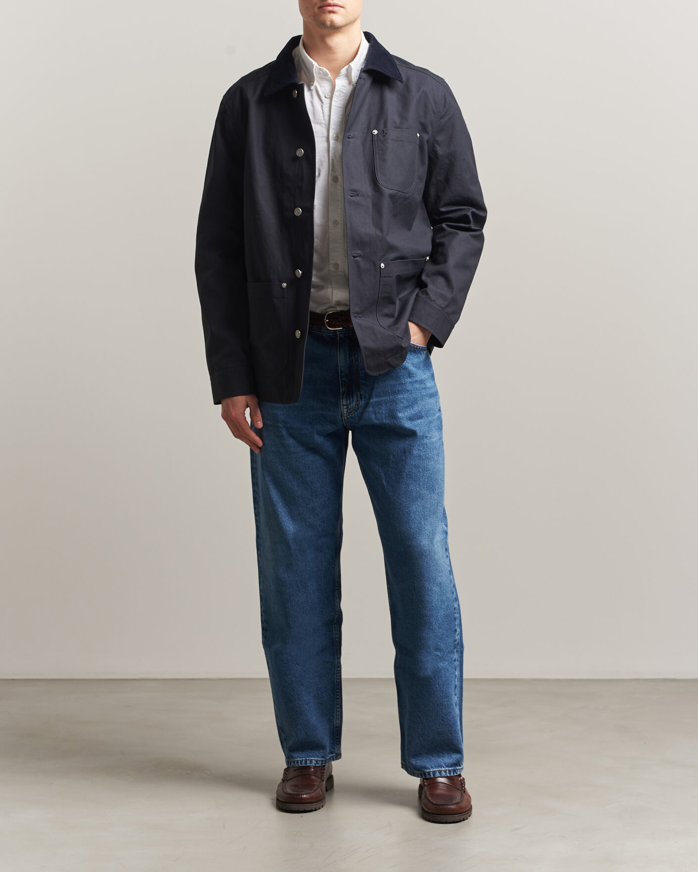 Uomini | Giacche | Morris | Belmont Wax Shirt Jacket Navy