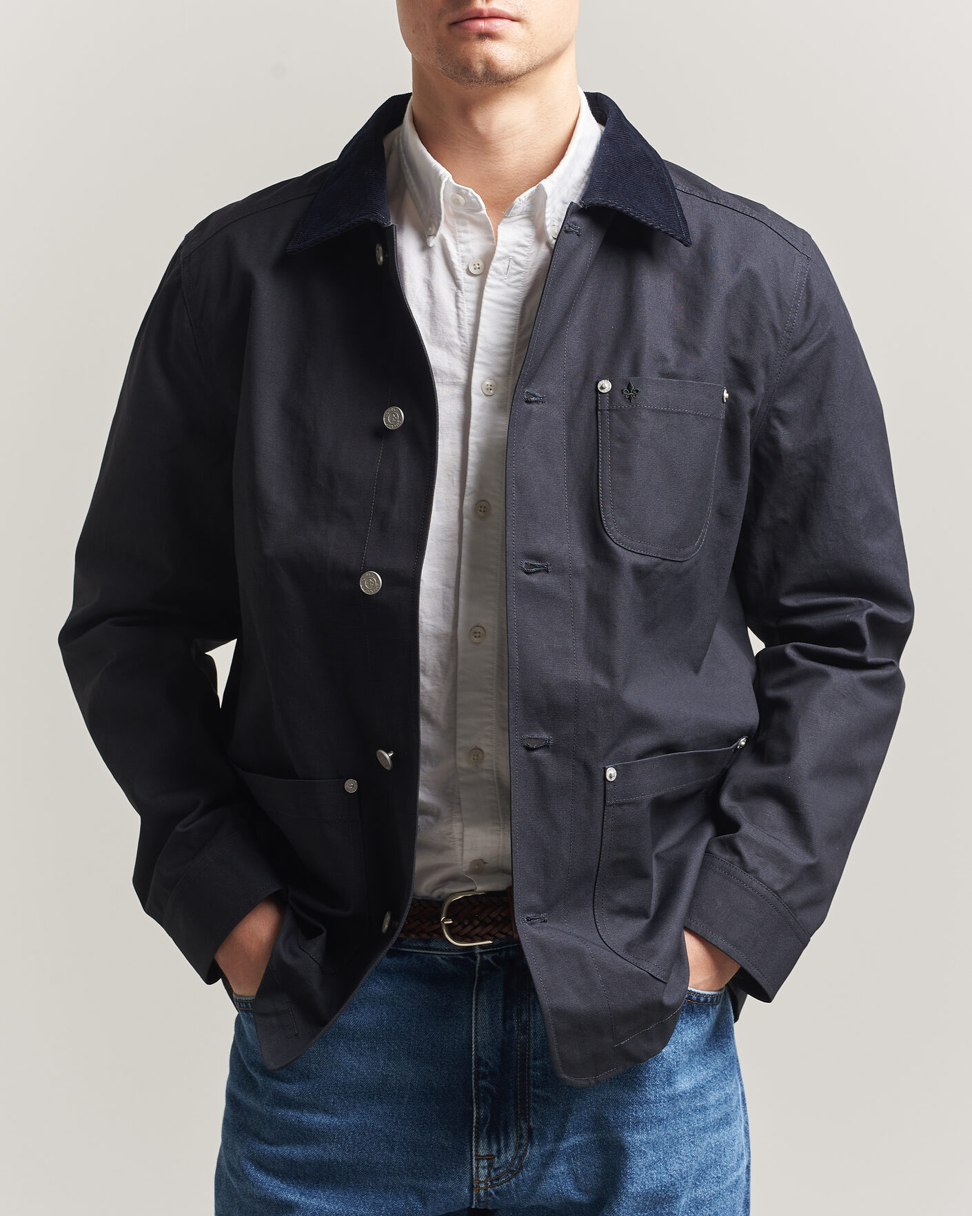 Uomini | Giacche | Morris | Belmont Wax Shirt Jacket Navy