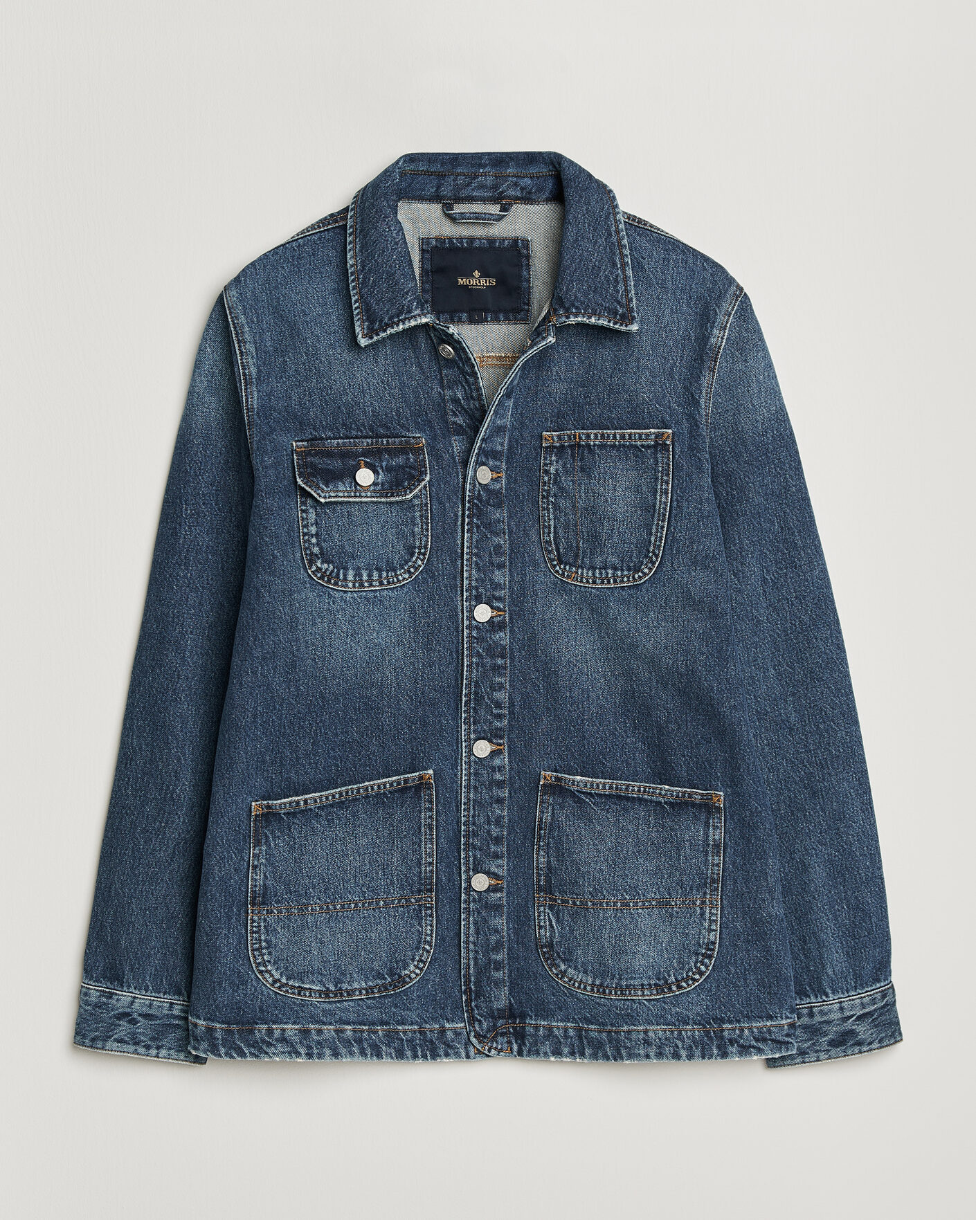 Uomini | Giacche | Morris | Denim Shirt Jacket Blue