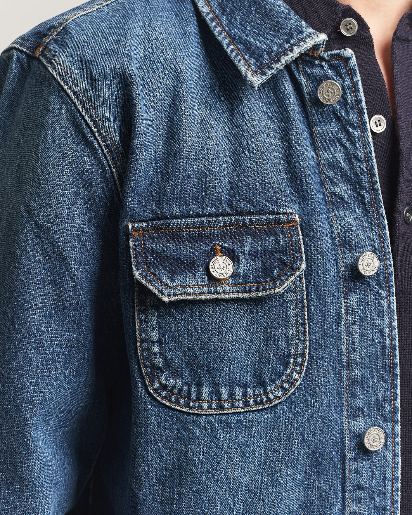 Uomini | Giacche | Morris | Denim Shirt Jacket Blue