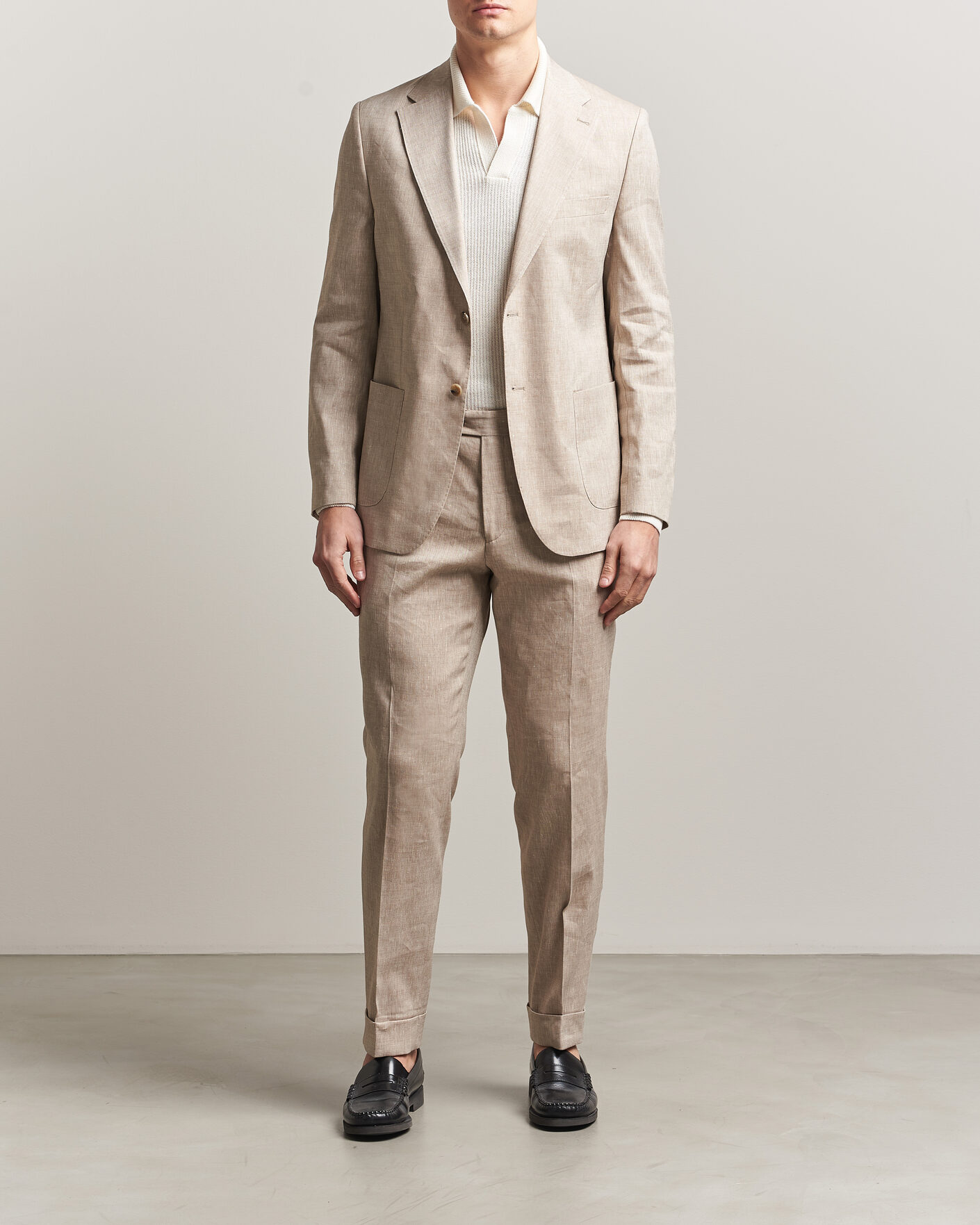 Uomini | Blazers | Morris | Linen Suit Blazer Khaki
