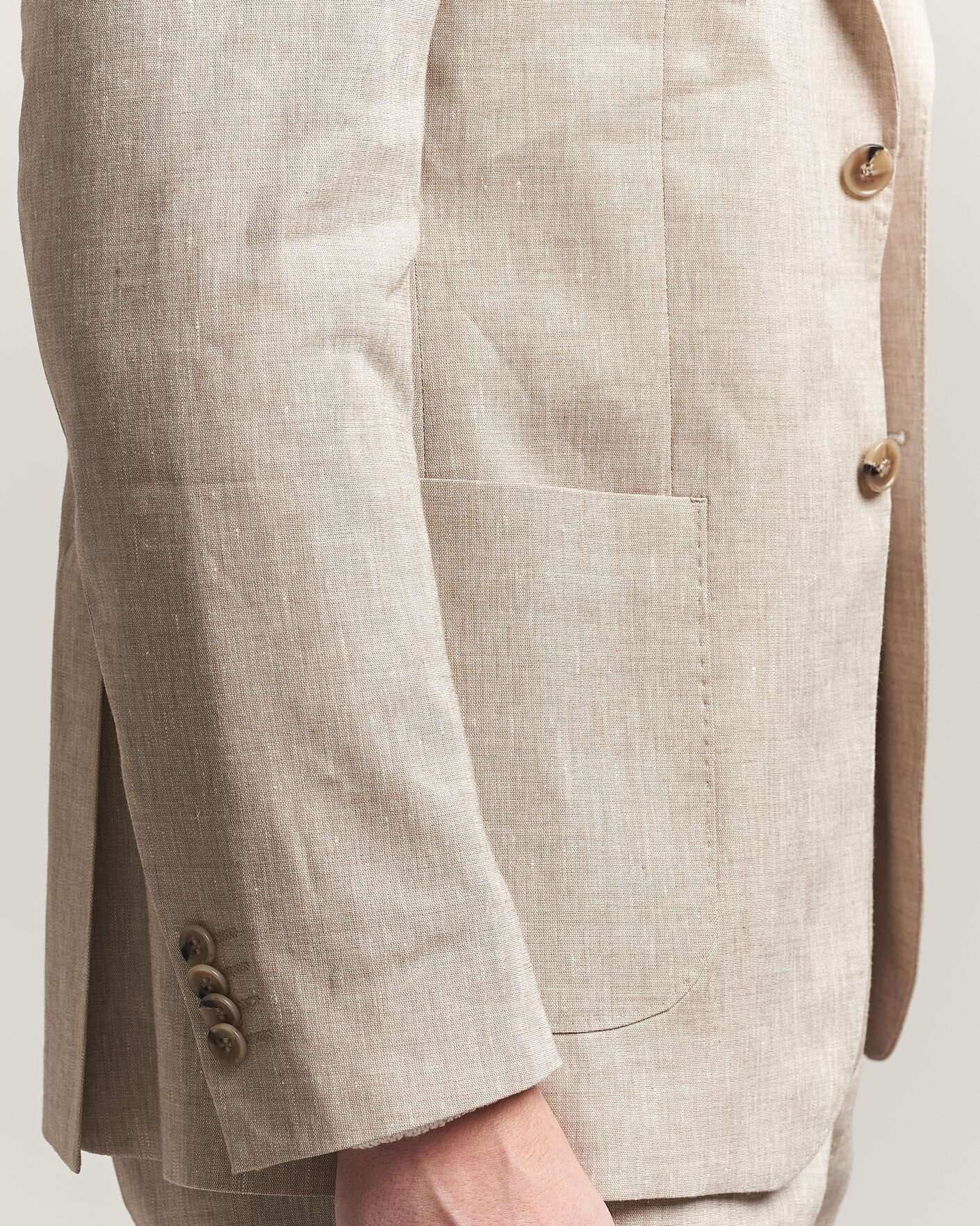 Uomini | Blazers | Morris | Linen Suit Blazer Khaki