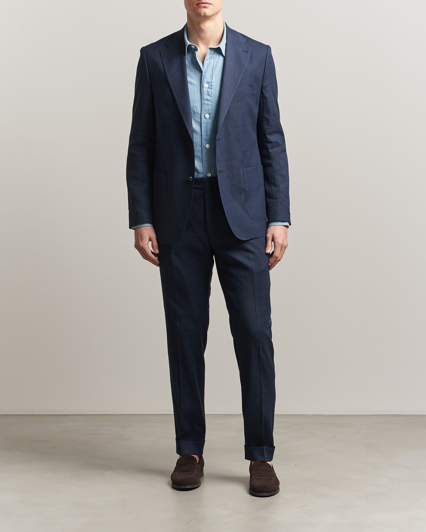 Uomini | Blazers | Morris | Linen Suit Blazer Navy