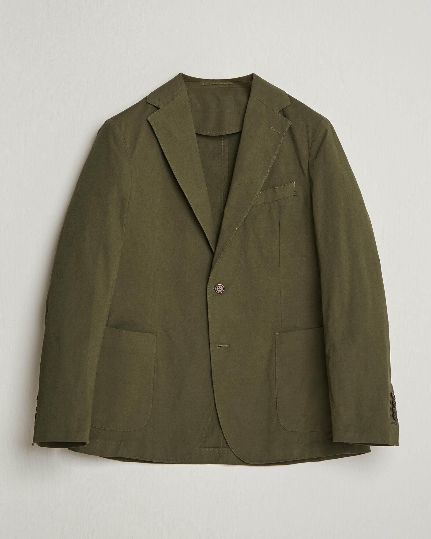 Uomini | Blazers | Morris | Washed Cotton Suit Blazer Olive