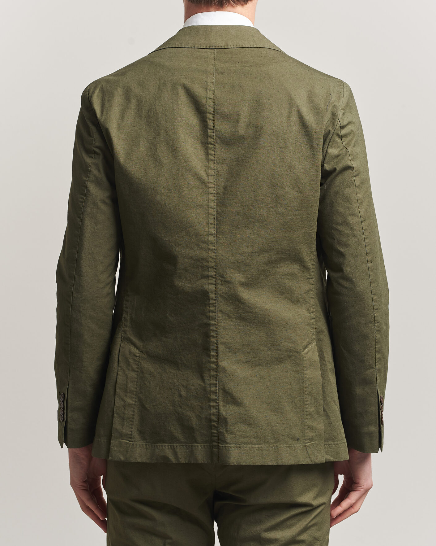 Uomini | Blazers | Morris | Washed Cotton Suit Blazer Olive