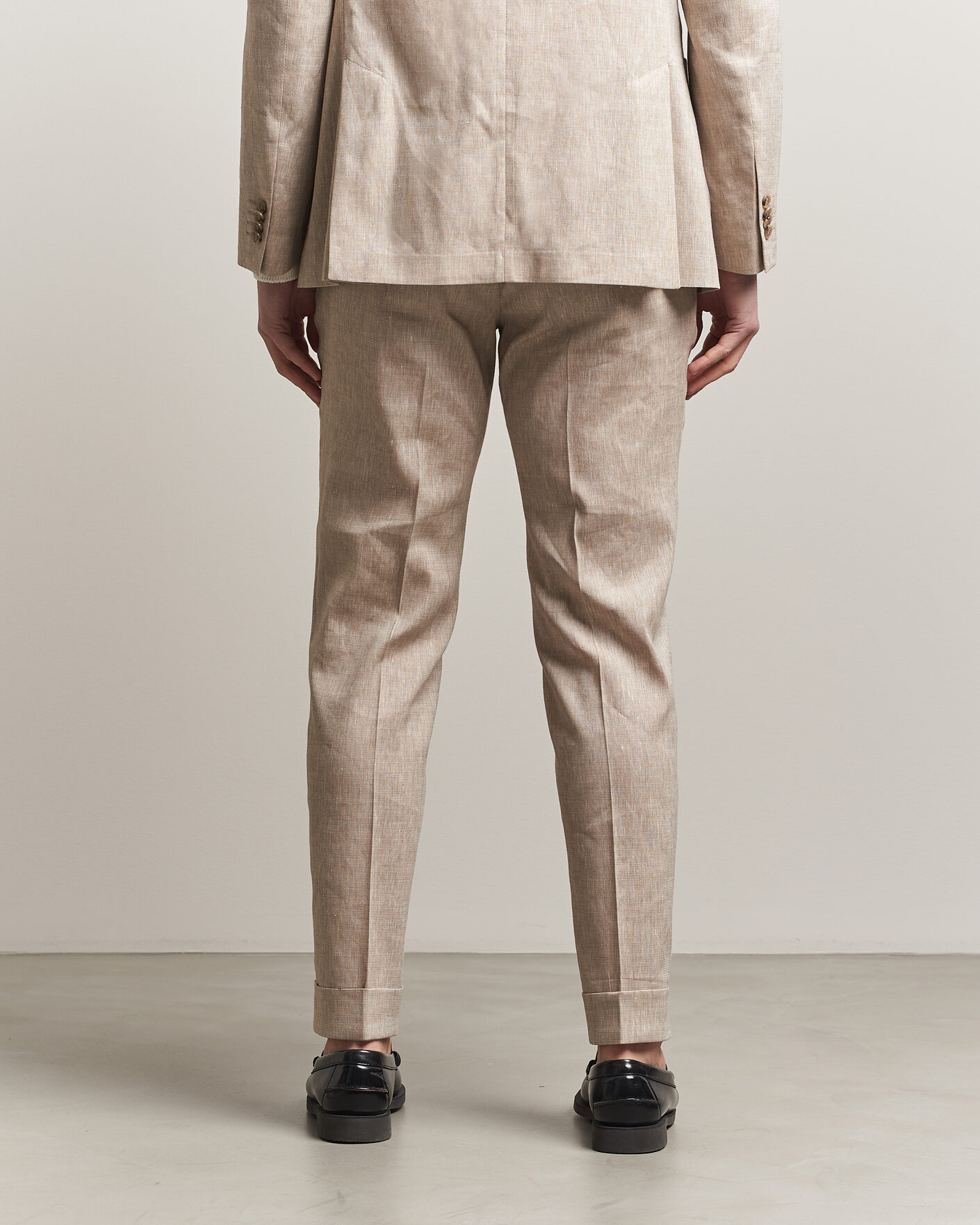 Uomini | Pantaloni | Morris | Jack Linen Trousers Khaki
