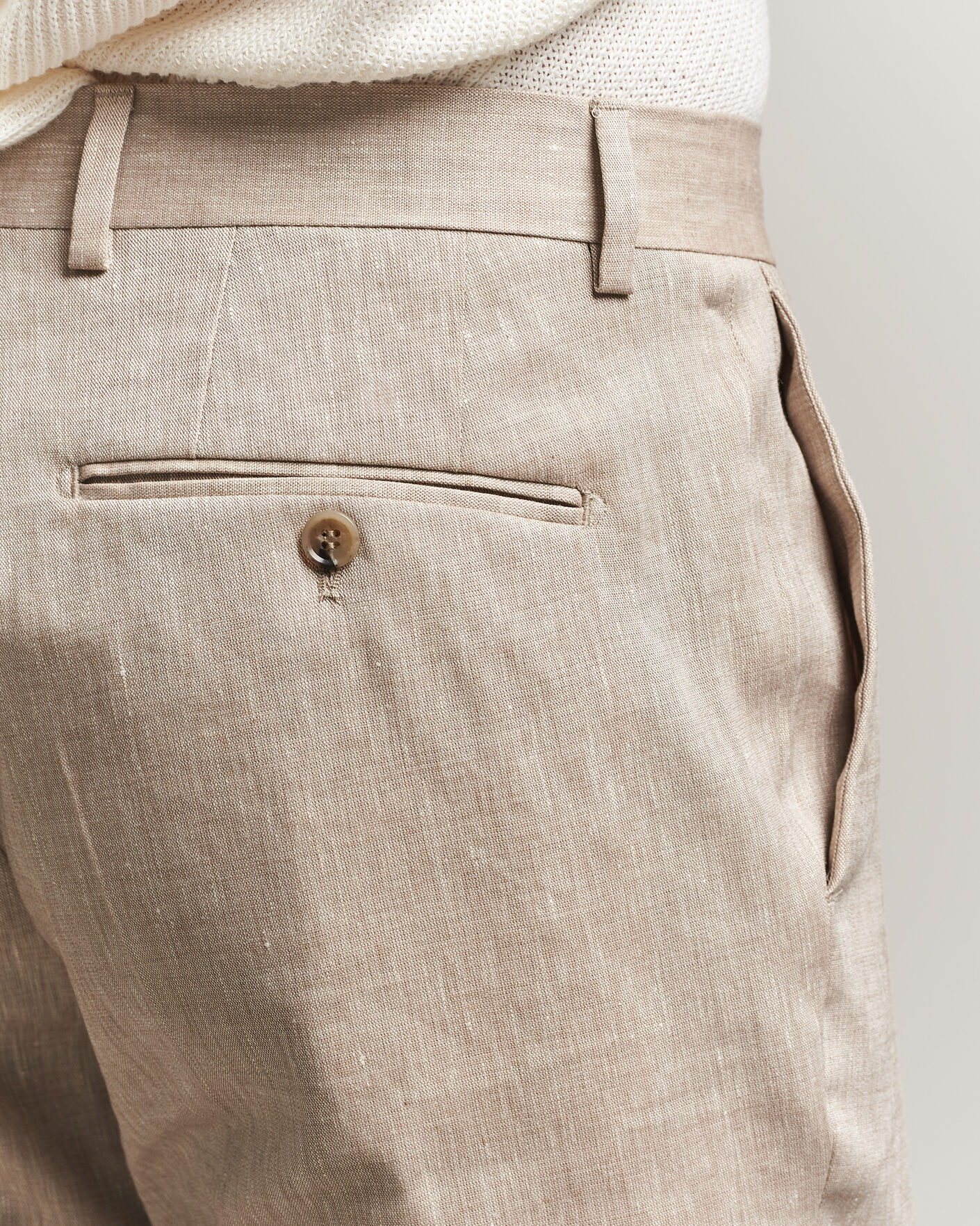 Uomini | Pantaloni | Morris | Jack Linen Trousers Khaki