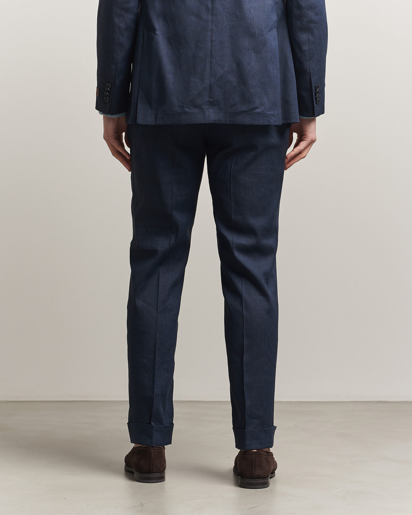 Uomini | Pantaloni | Morris | Jack Linen Trousers Navy