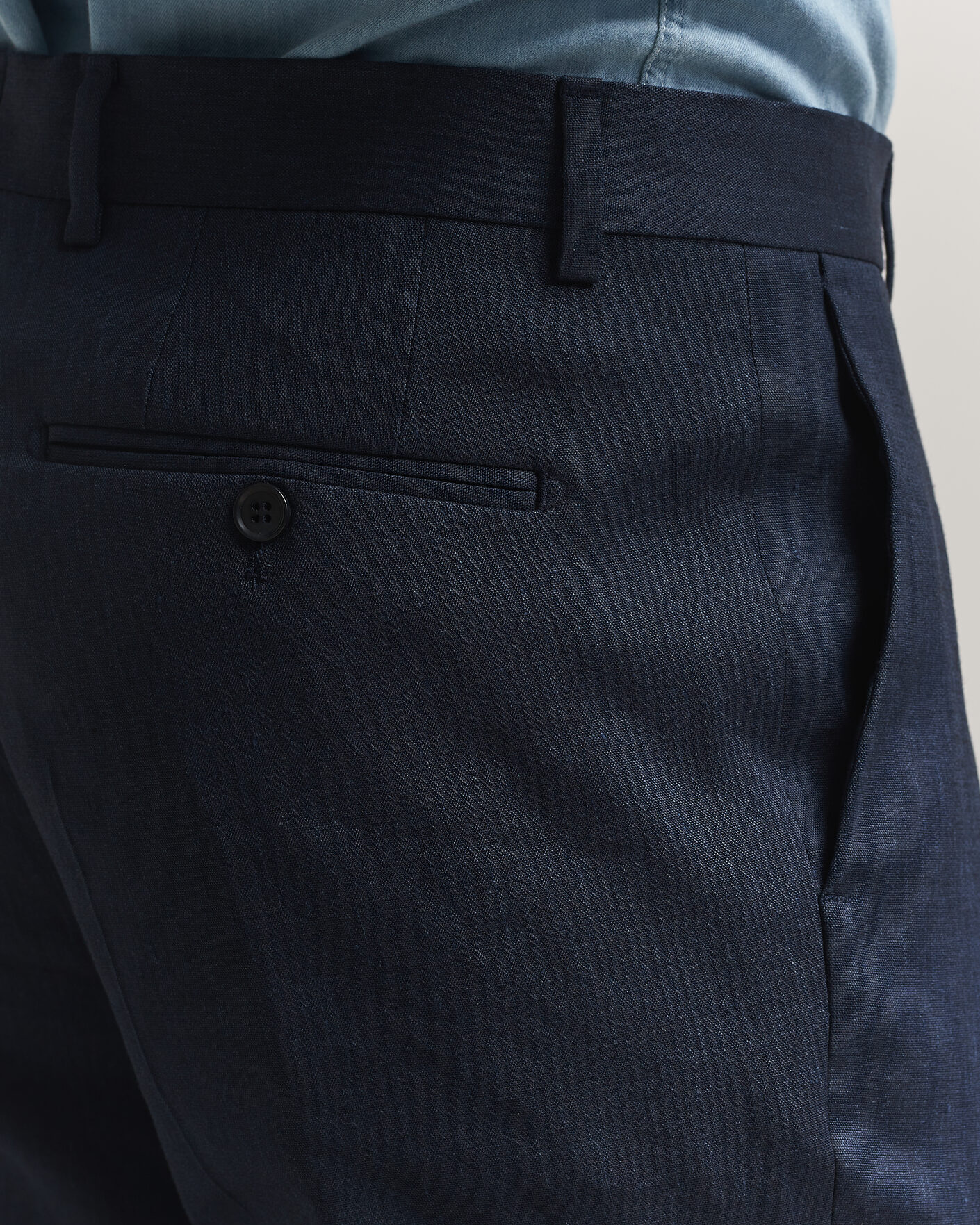 Uomini | Pantaloni | Morris | Jack Linen Trousers Navy