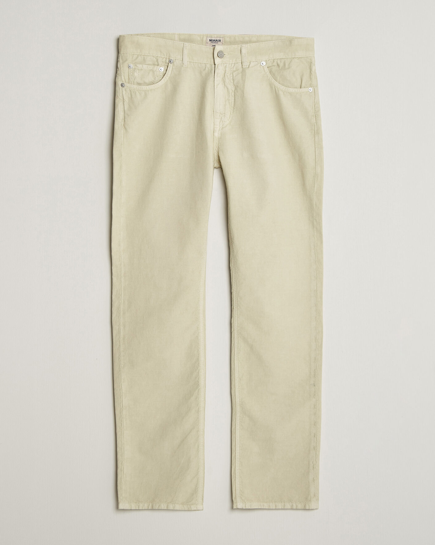 Uomini | Pantaloni | Morris | James Washed Linen 5-Pocket Pants Khaki