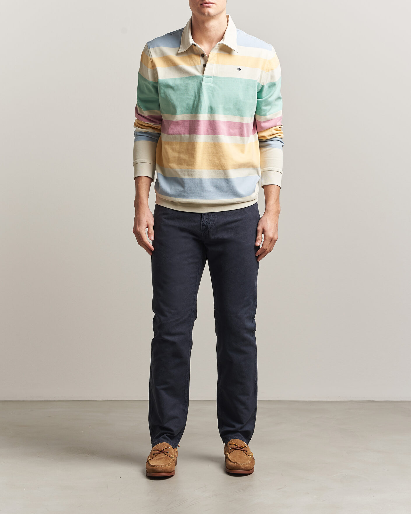 Uomini | Pantaloni | Morris | James Washed Linen 5-Pocket Pants Dark Blue