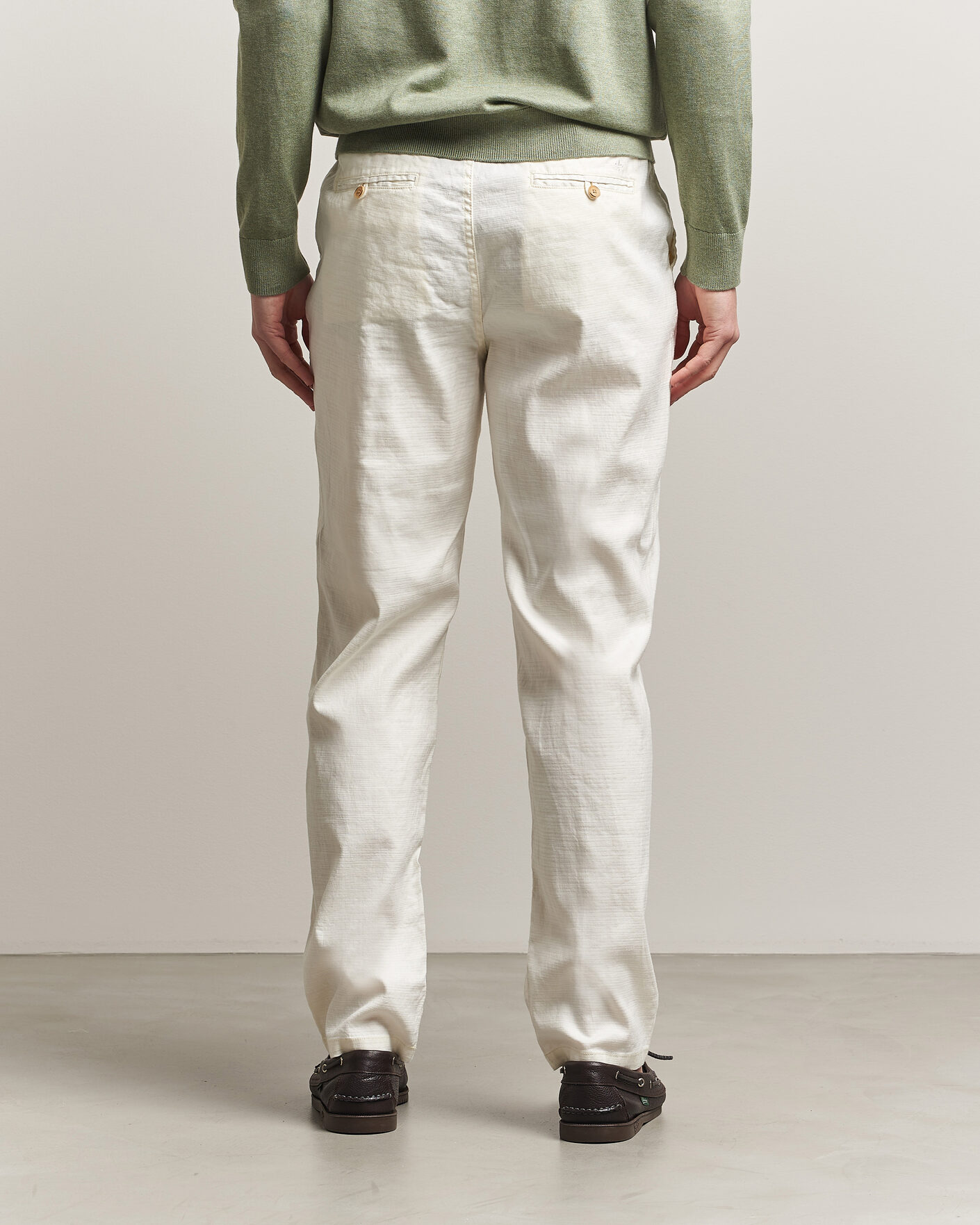 Uomini | Pantaloni | Morris | Fenix Linen Trousers Off White