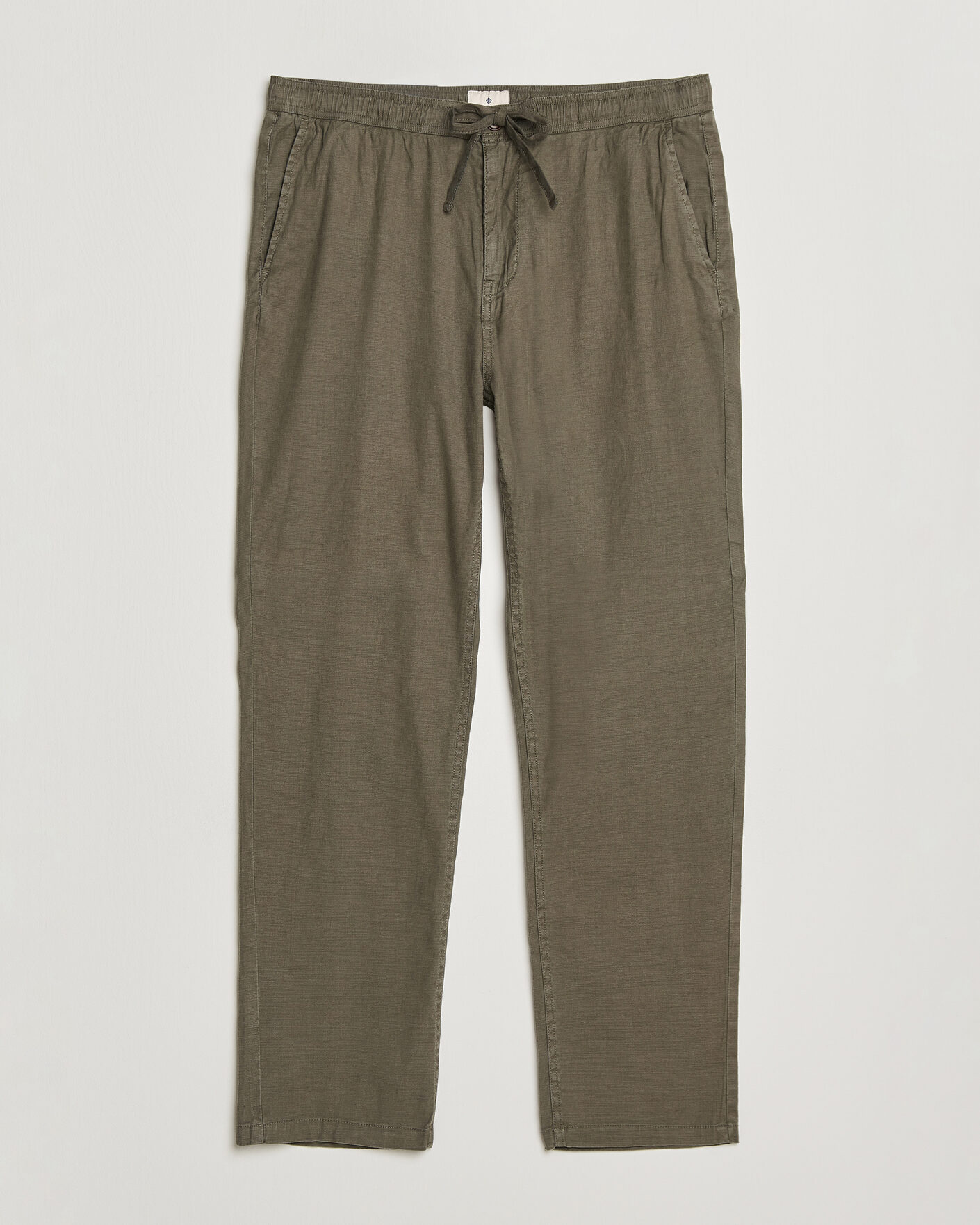 Uomini | Pantaloni | Morris | Fenix Linen Trousers Olive
