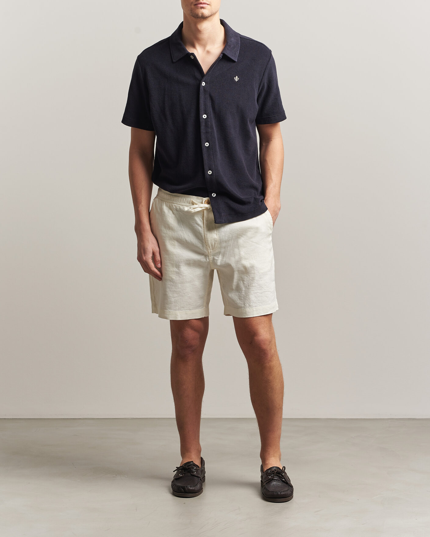 Uomini | Pantaloncini | Morris | Fenix Linen Shorts Off White