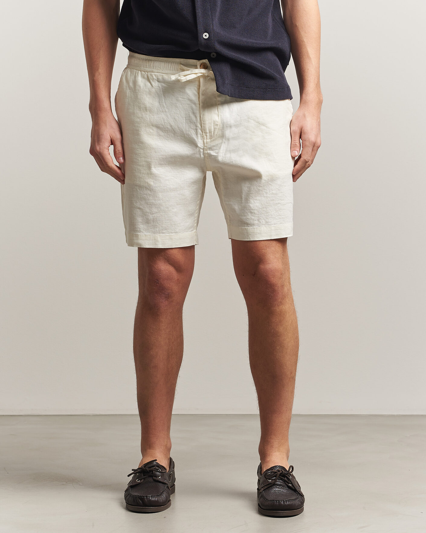 Uomini | Pantaloncini | Morris | Fenix Linen Shorts Off White